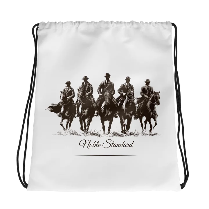 Monochrome Equestrian Adventure Drawstring Bag product image (1)