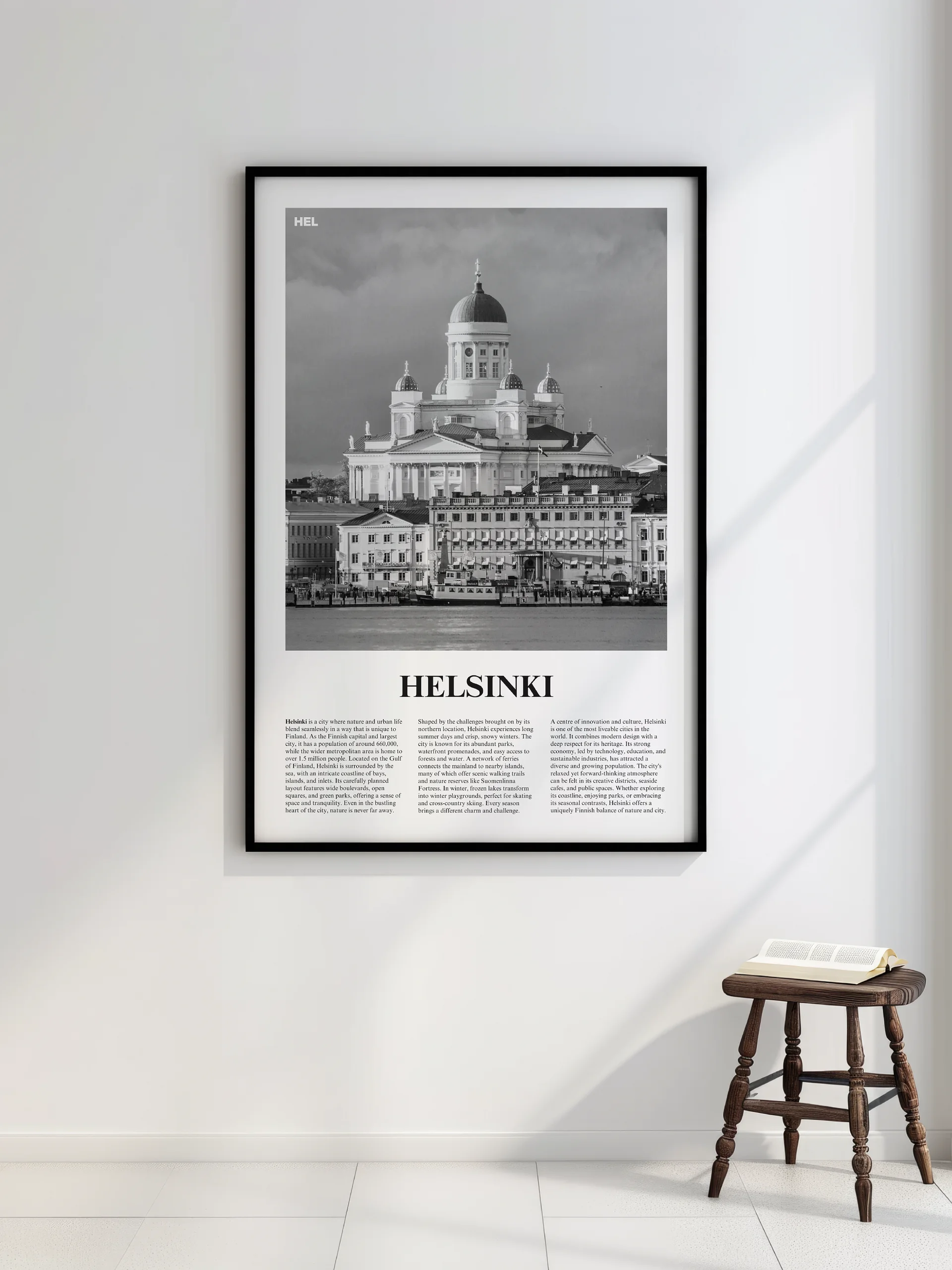 Helsinki 01 Newspaper Poster | Framed product image (7)