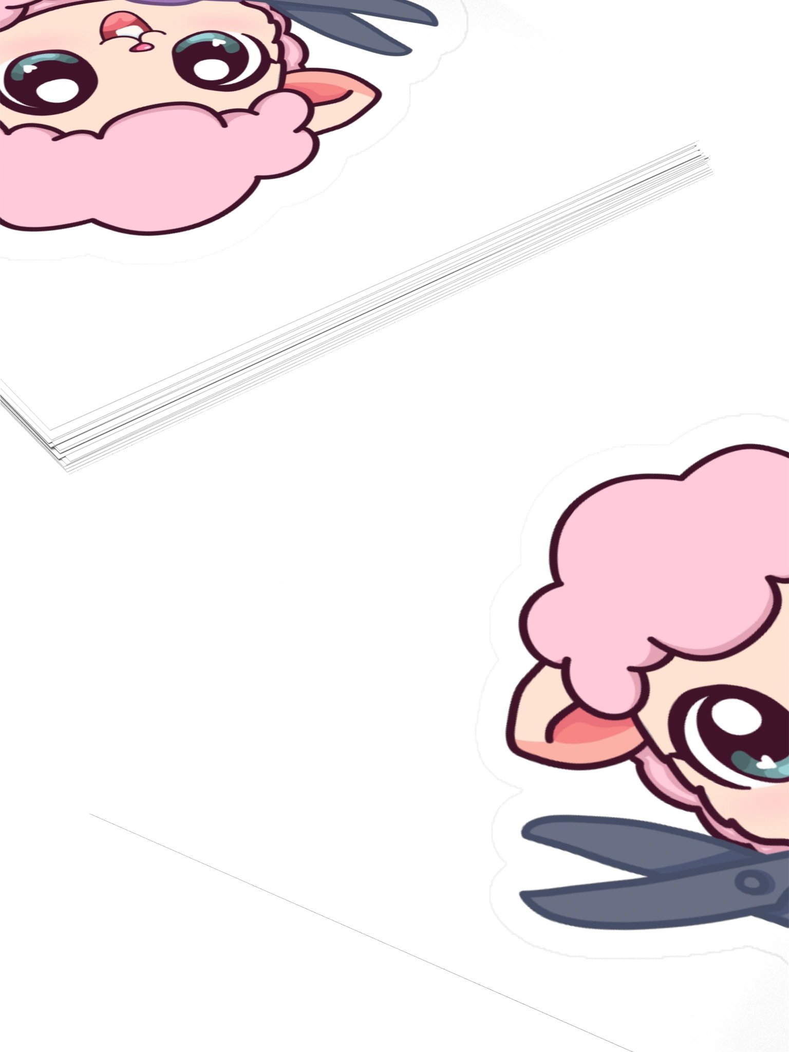 Sheep holding Scissors sticker product image (10)