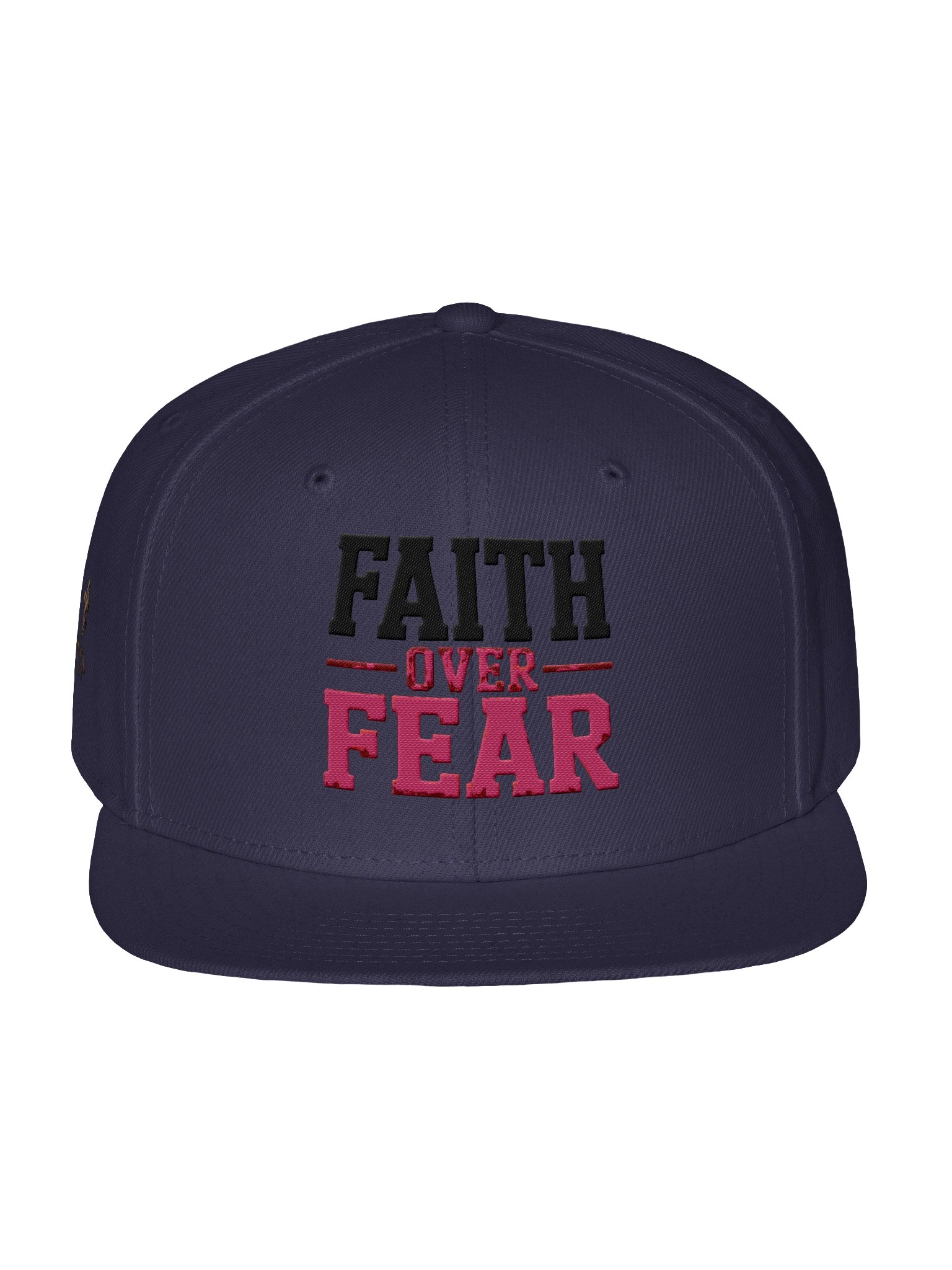 Faith Over Fear Embroidered Snapback Cap with Right Side Logo product image (2)
