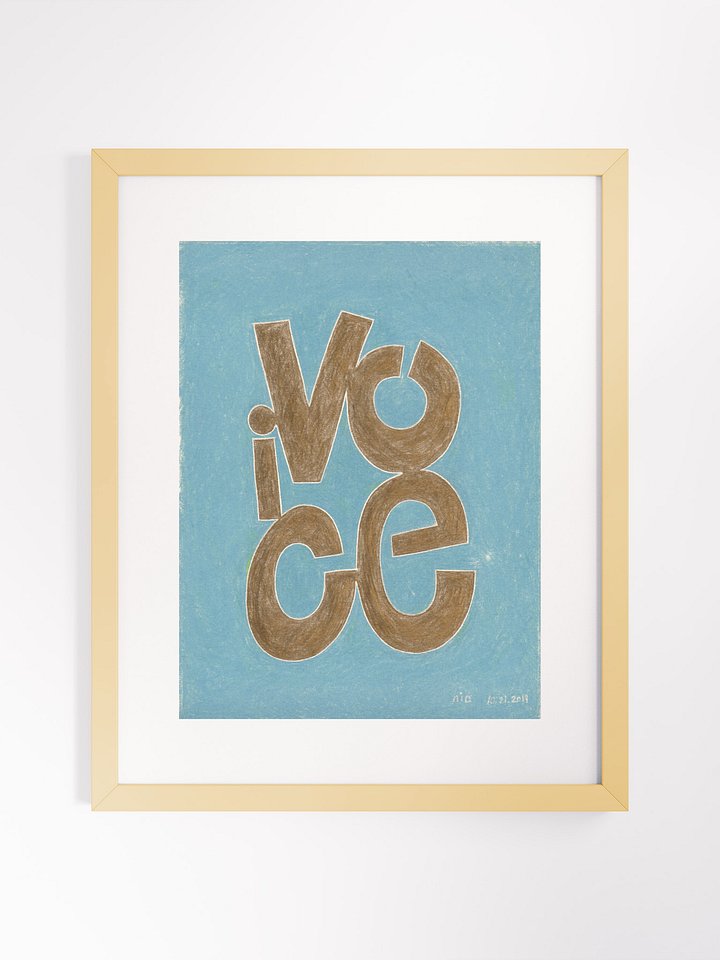 Voice 10.21.19 print framed product image (1)