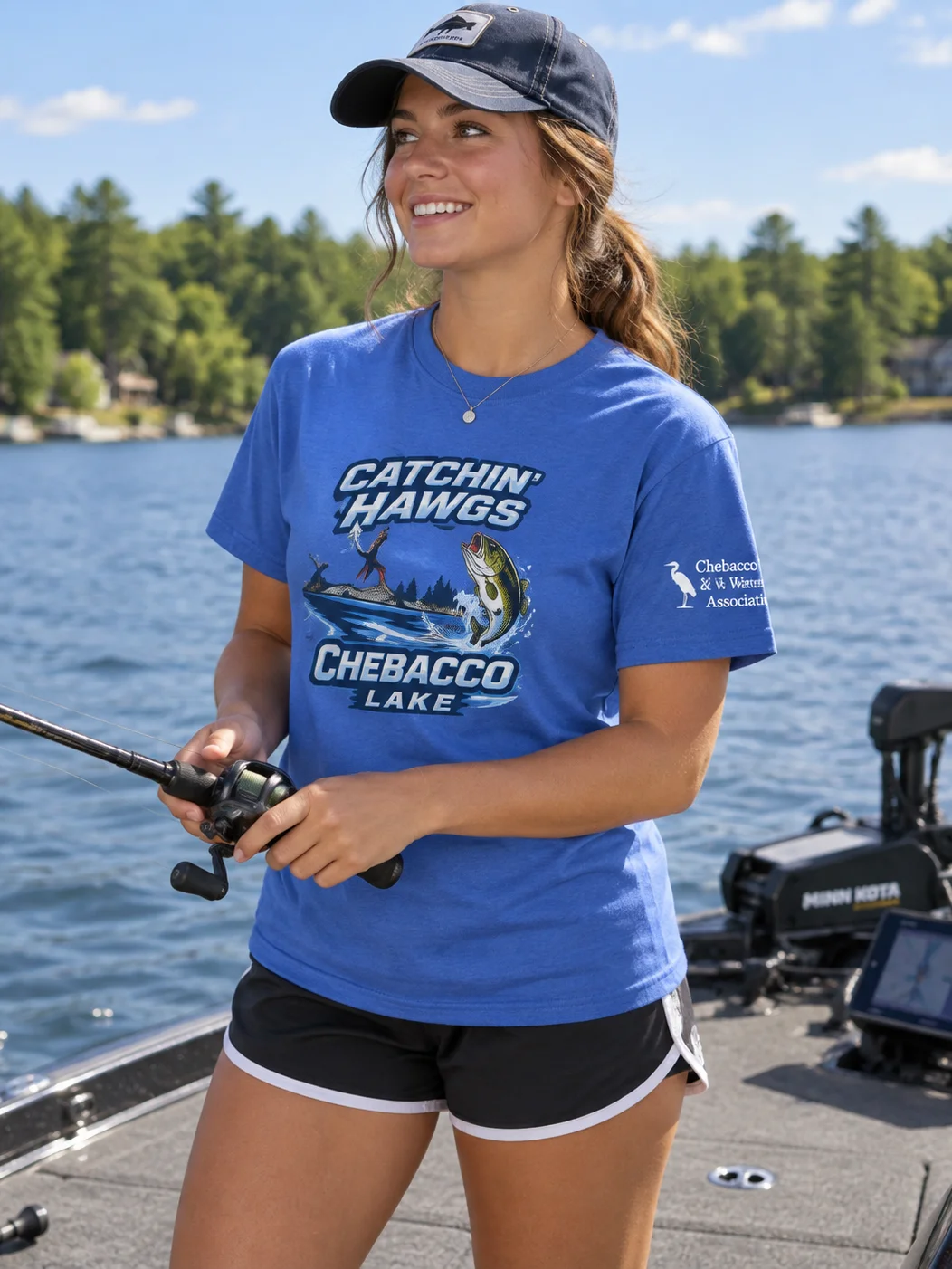 Catchin’ Hawgs on Chebacco Tee