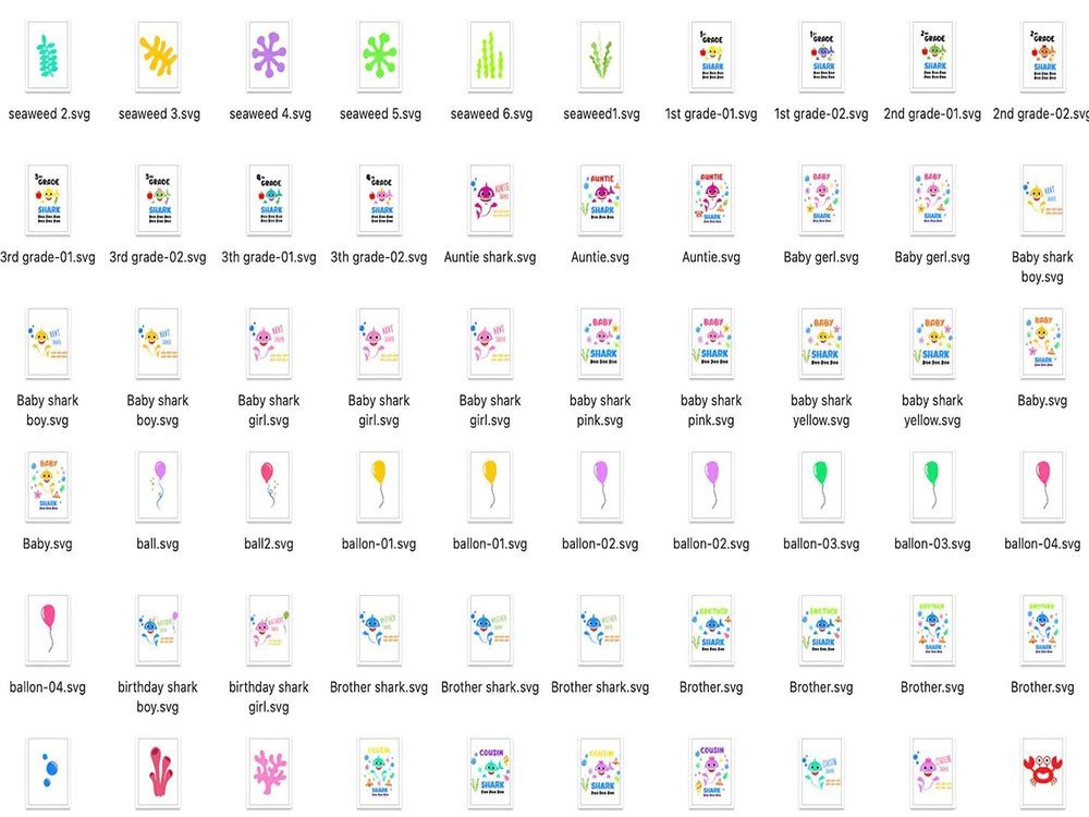 400+ Baby Shark SVG Bundle for Cricut | Baby Shark PNG DXF EPS | Baby Shark Clipart Instant Download product image (4)