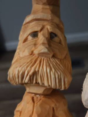 This is the 2nd Roughout I had made.  A Funky gnome with Dr Suess vibes. He'll be coming with me to the class too.  As an intermediate project if folks want to try their hand at one. #woodcarver #woodcarving #gnome #fantasyartist #gnomelife 