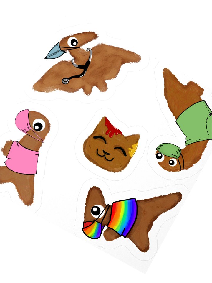MSF/DWB Fundraising Sticker sheet 2025 - Dino Nuggies, Mostly Googly product image (2)