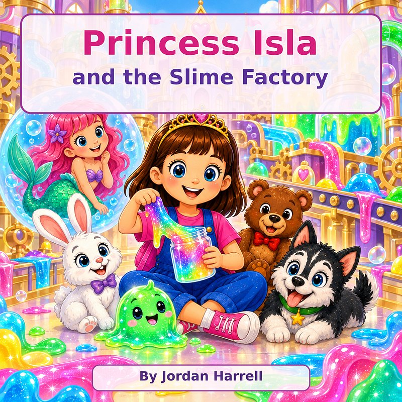 Princess Isla and The Slime Factory, book cover