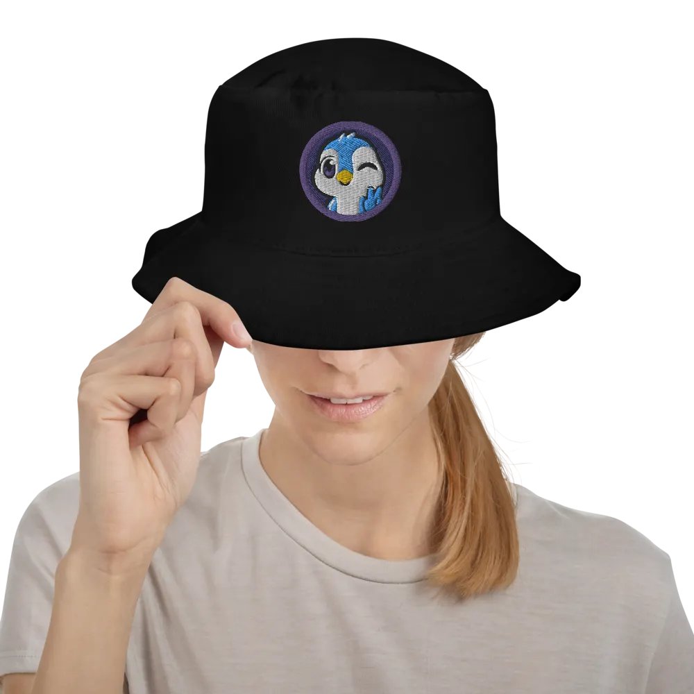 Peace Penguin Embroidered Bucket Hat product image (5)