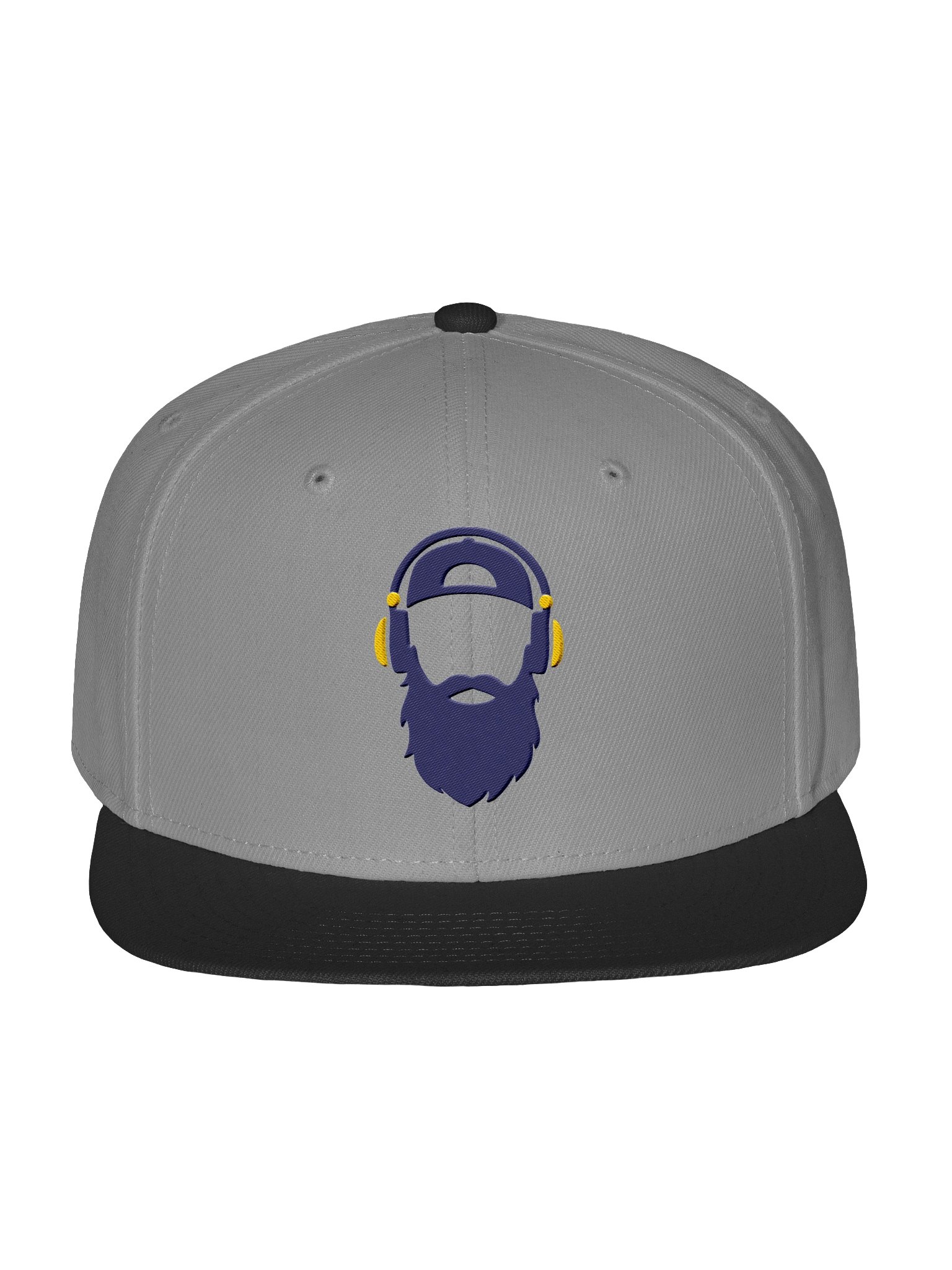 Flat Bill Rolen Beats Icon Split Script Hat – Navy/Yellow Split Vert Logo product image (1)