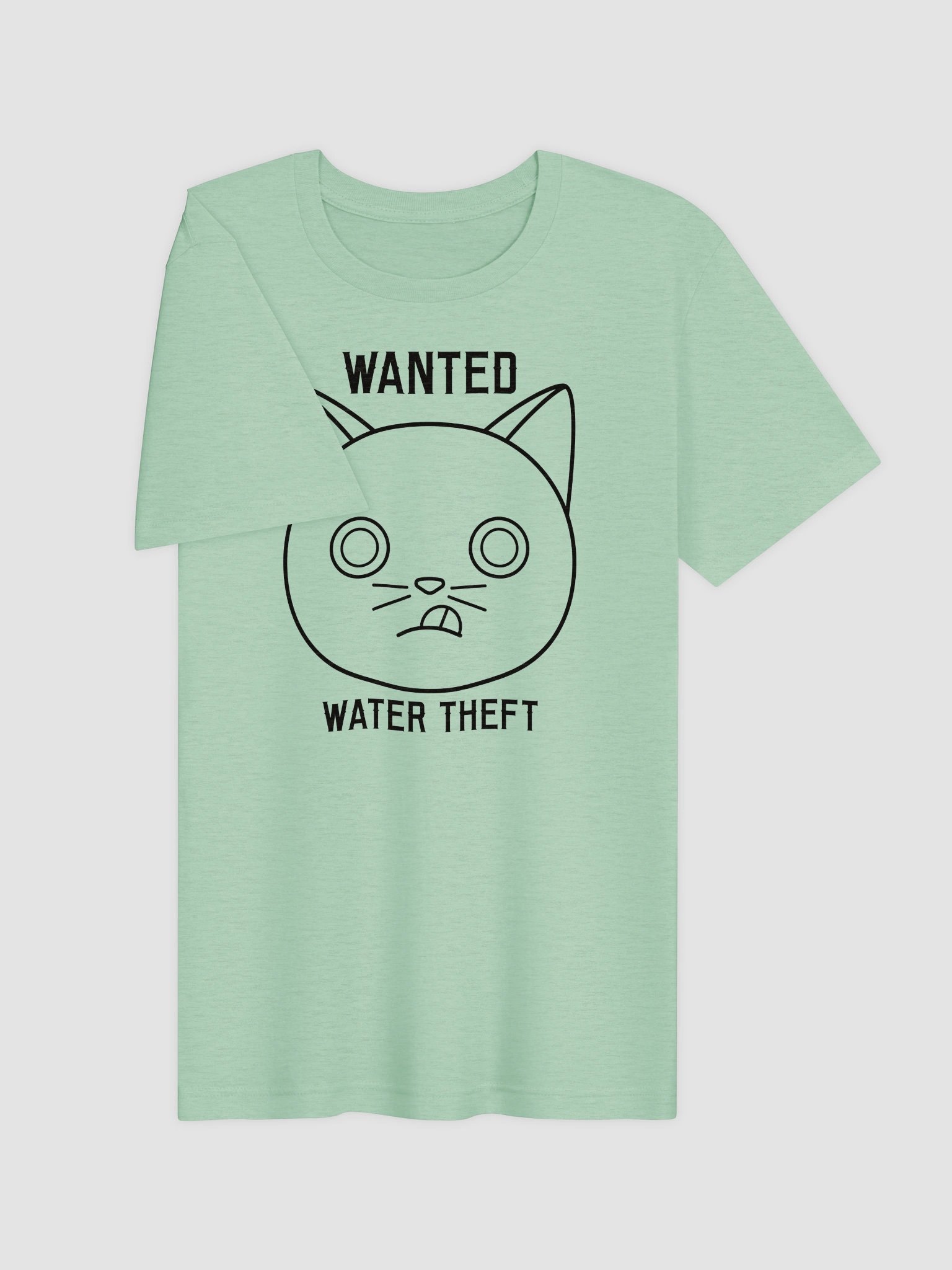 Wanted (Water Theft - Black Print) - Unisex Adult Super Soft Lightweight T-shirt product image (2)