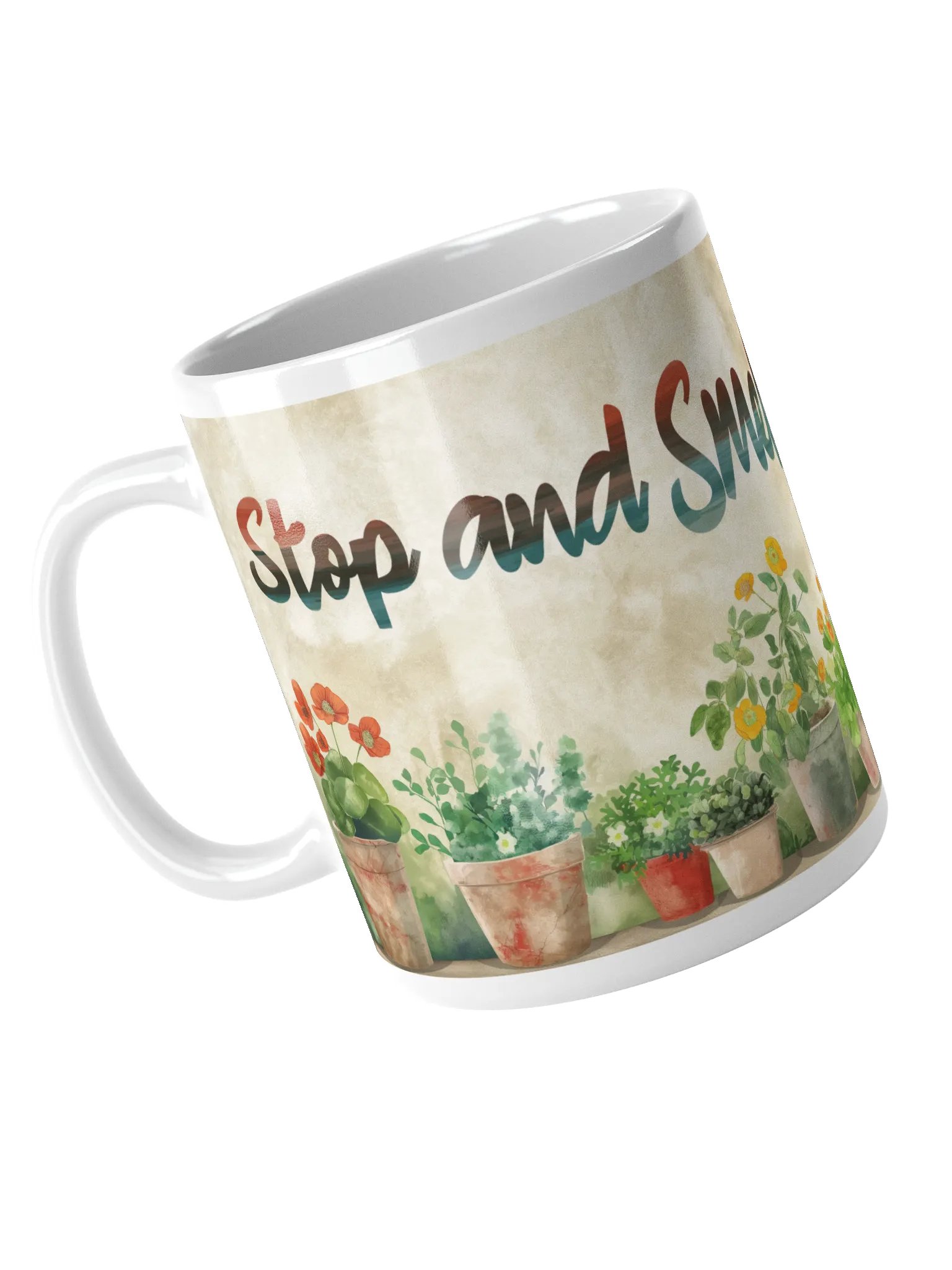 Stop and Smell the Flowers Ceramic Mug product image (3)