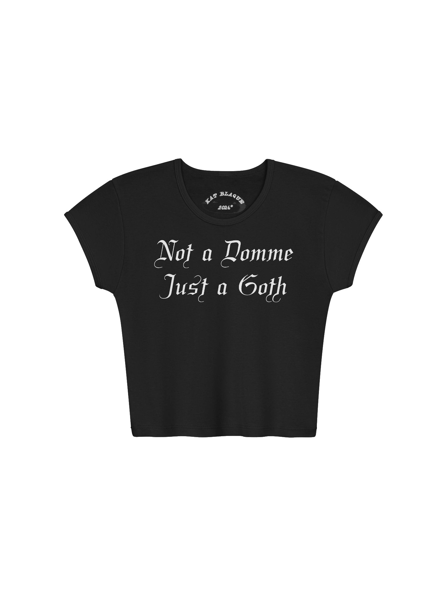 Domme White Ink Plain Crop Top product image (1)