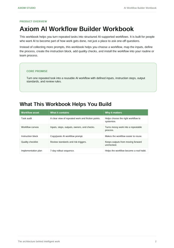 Axiom AI Workflow Builder Workbook product image (2)