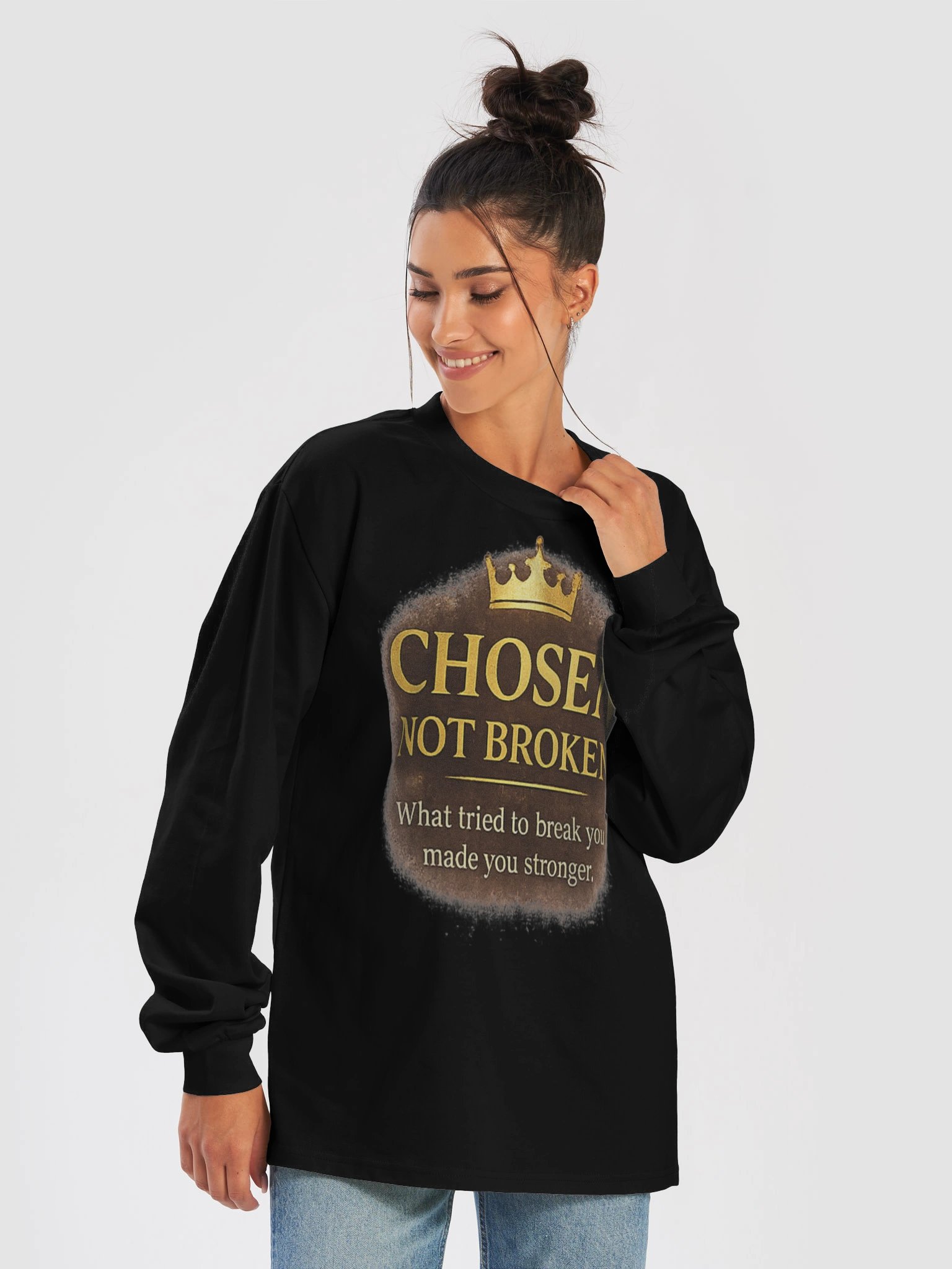 Sacred & Protected Script Long Sleeve Shirt product image (18)