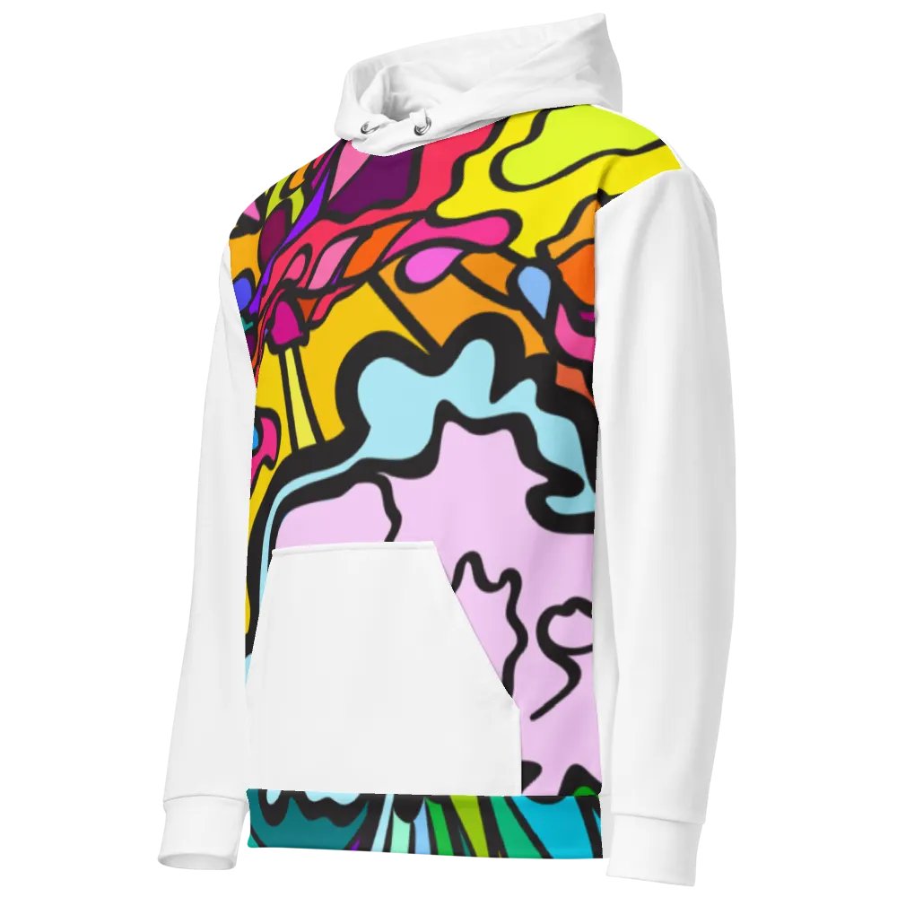 Vibrant Abstract Expressions Unisex Hoodie - Wave at Sunset product image (4)