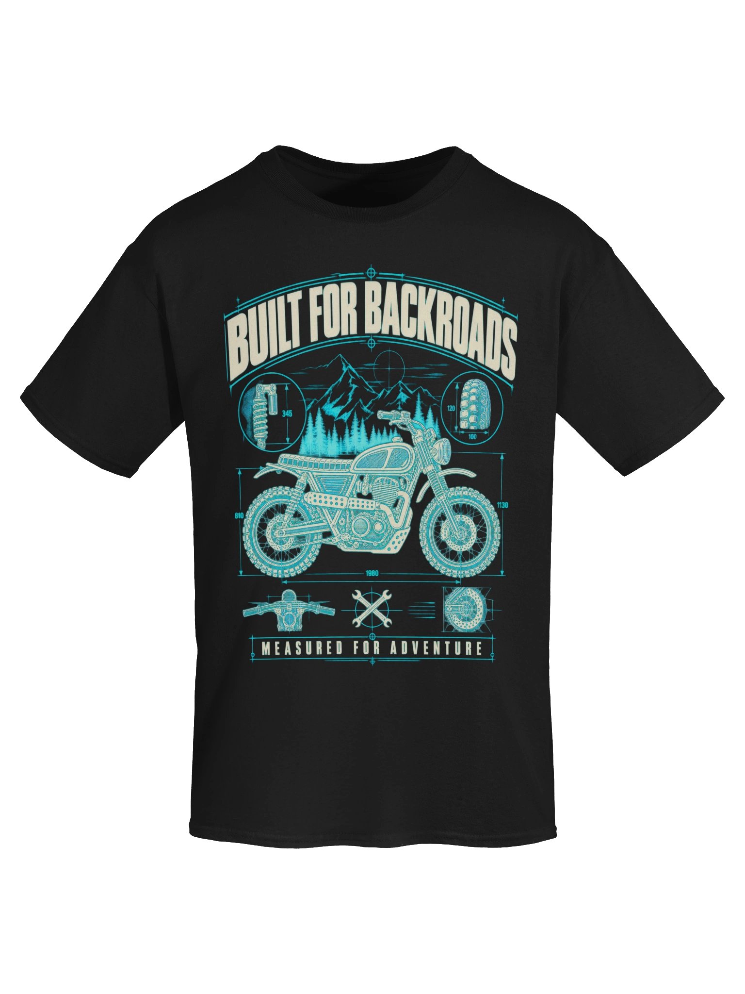 Built for Backroads – Adventure Scrambler Motorcycle T-Shirt product image (5)