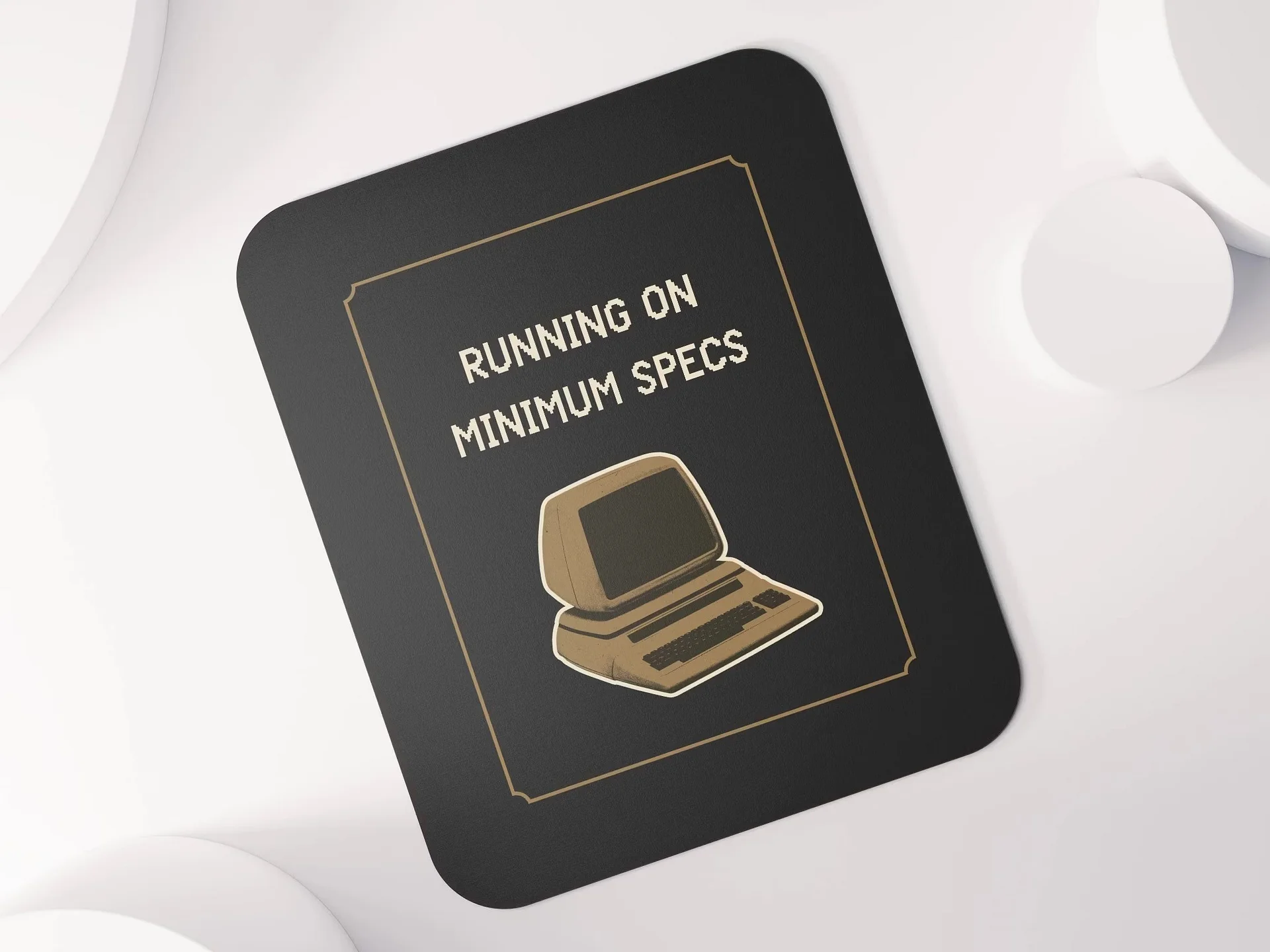 Running on Minimum Specs Mouse Pad | Chronic Fatigue & Disabled Gamer Desk Mat product image (2)