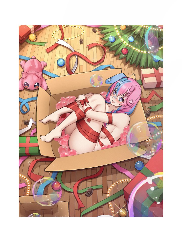 MooMoo Christmas Present Poster (Ribbon) product image (1)