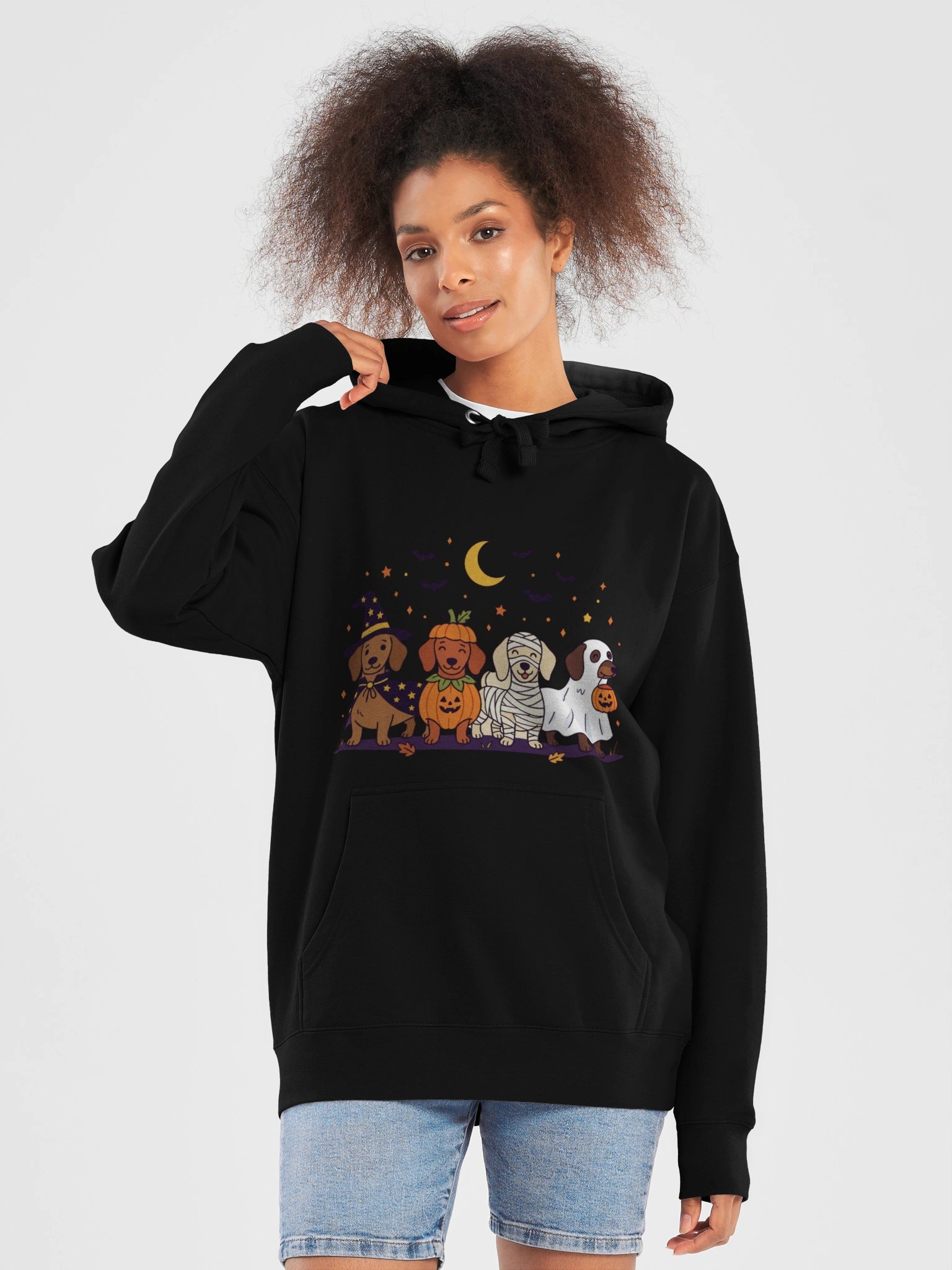 Spooky Halloween Dachshunds Hoodie - Cute Spooky Wiener Dog Costume Sweatshirt product image (33)