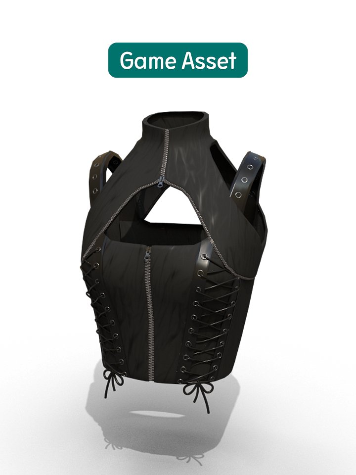 Goth Top /Unwarapping, Fbx, Obj product image (1)