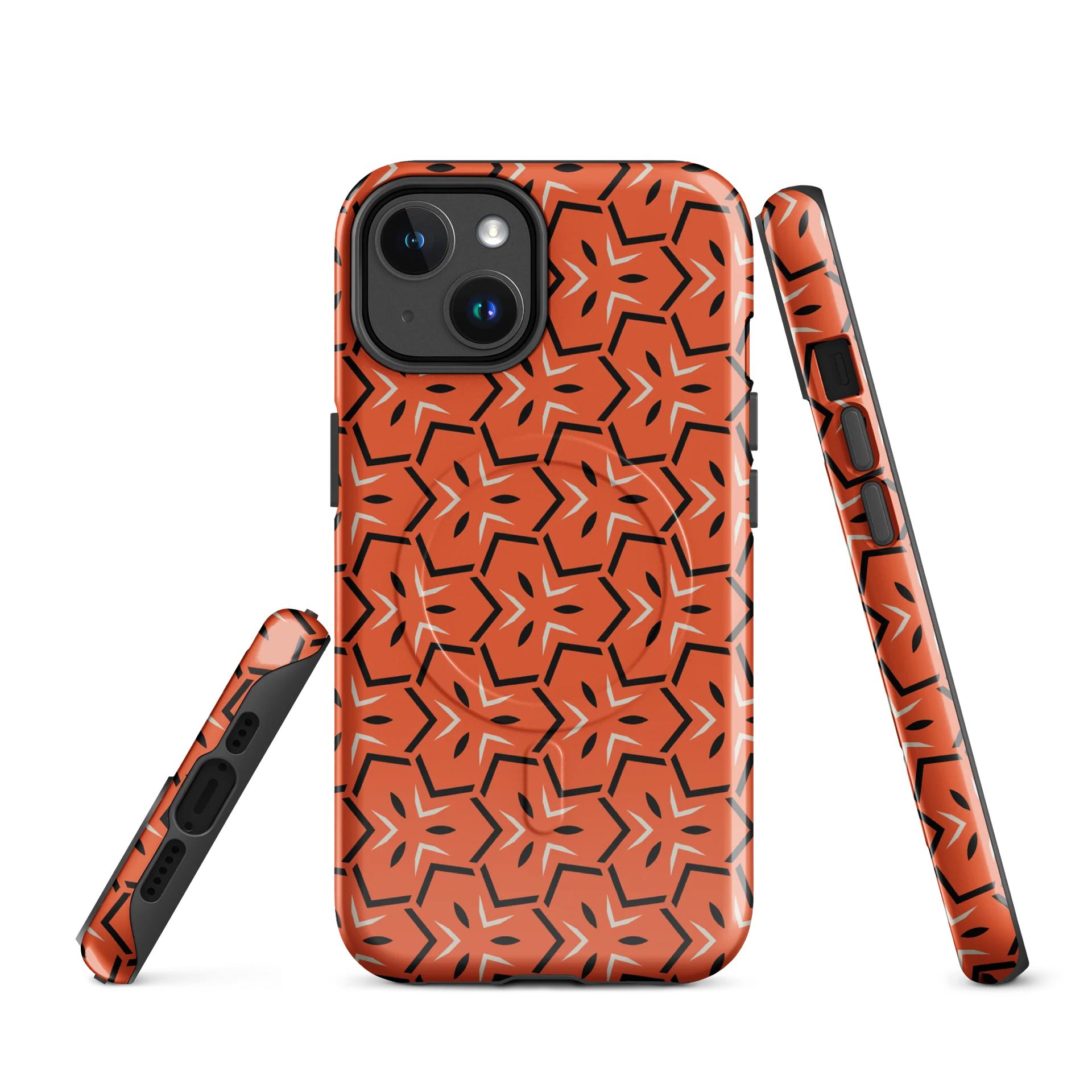 Onyx & Ember iPhone 17 Tough MagSafe Case - Shockproof Dual-Layer Geometric Protective Cover product image (1)