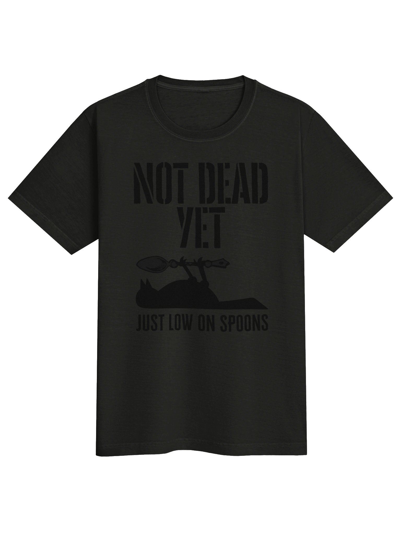 Not Dead Yet Low On Spoons Shirt | Oversized Spoonie Chronic Illness Tee product image (17)