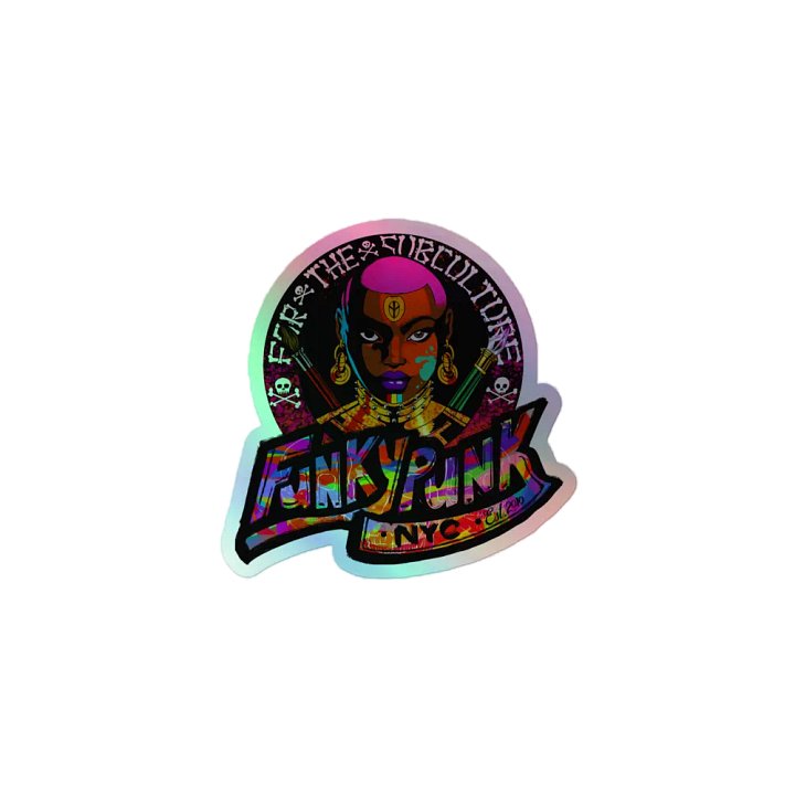 Holographic logo sticker product image (1)