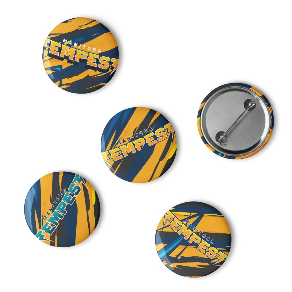 Tempest Dodgeball Club Pin Button Set product image (1)