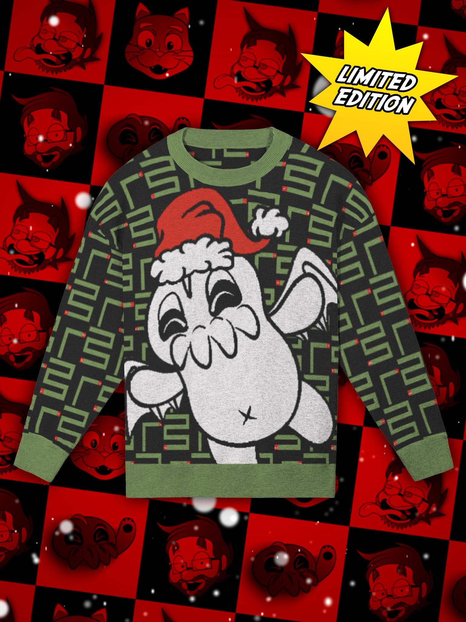 TobyPasta "Happy Holidays, Baby Cthulhu!" Holiday Sweater product image (1)