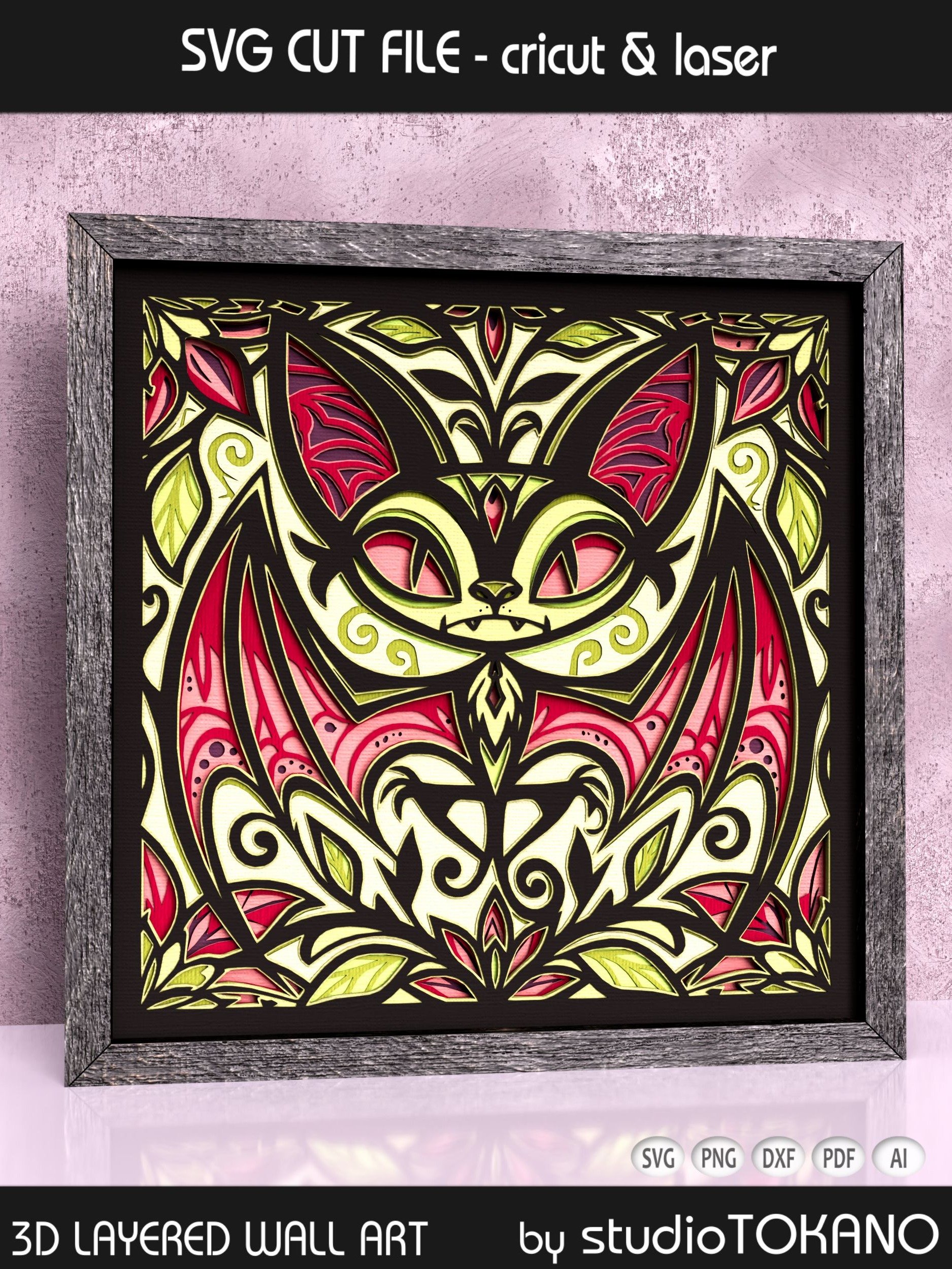 Quirky Bat Shadow Box product image (1)