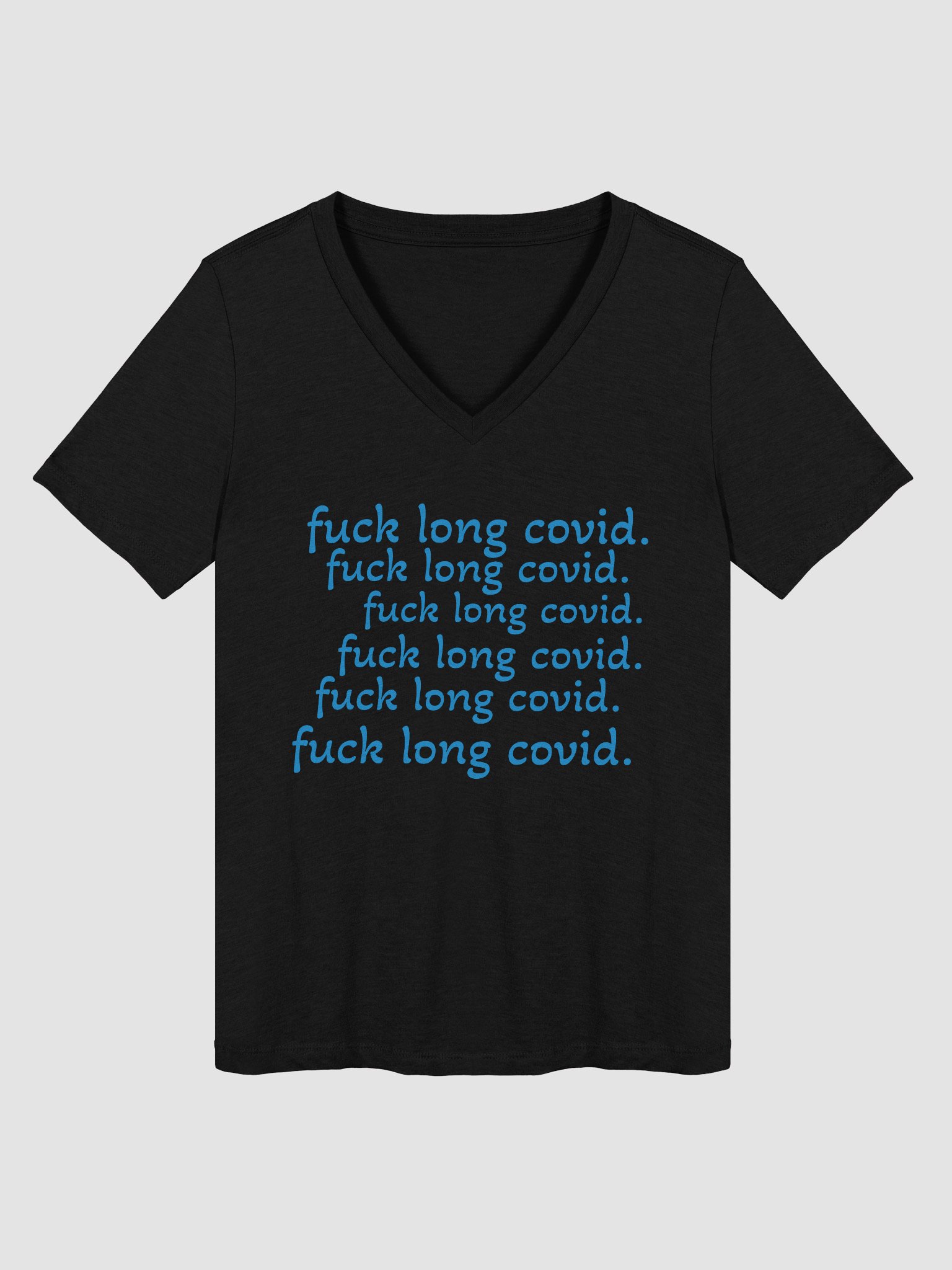 F*ck Long Covid Relaxed V-Neck Tee product image (2)