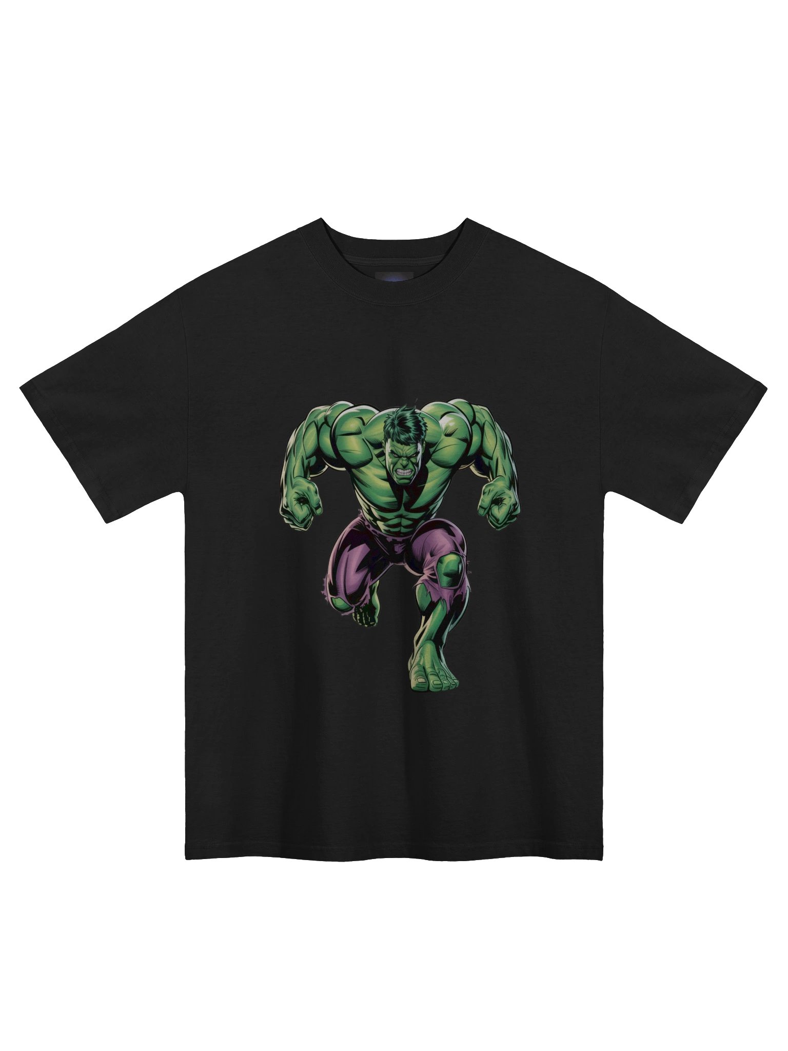 Monstrous Lurk: Hulk Shadowed Prowl Oversized Faded T-Shirt product image (3)