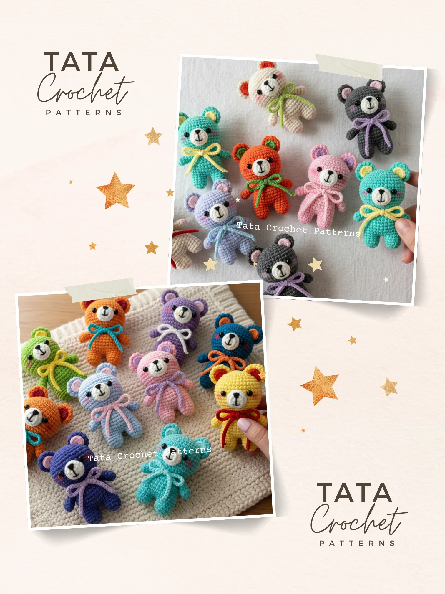 PDF Pattern | Colorful Crochet Bear with Removable Outfits product image (5)