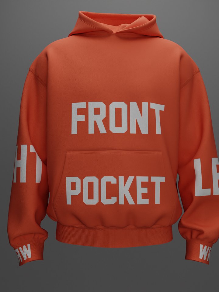 Hoodie off No zip Mockup Design Walking and 360 Animation 4k product image (1)