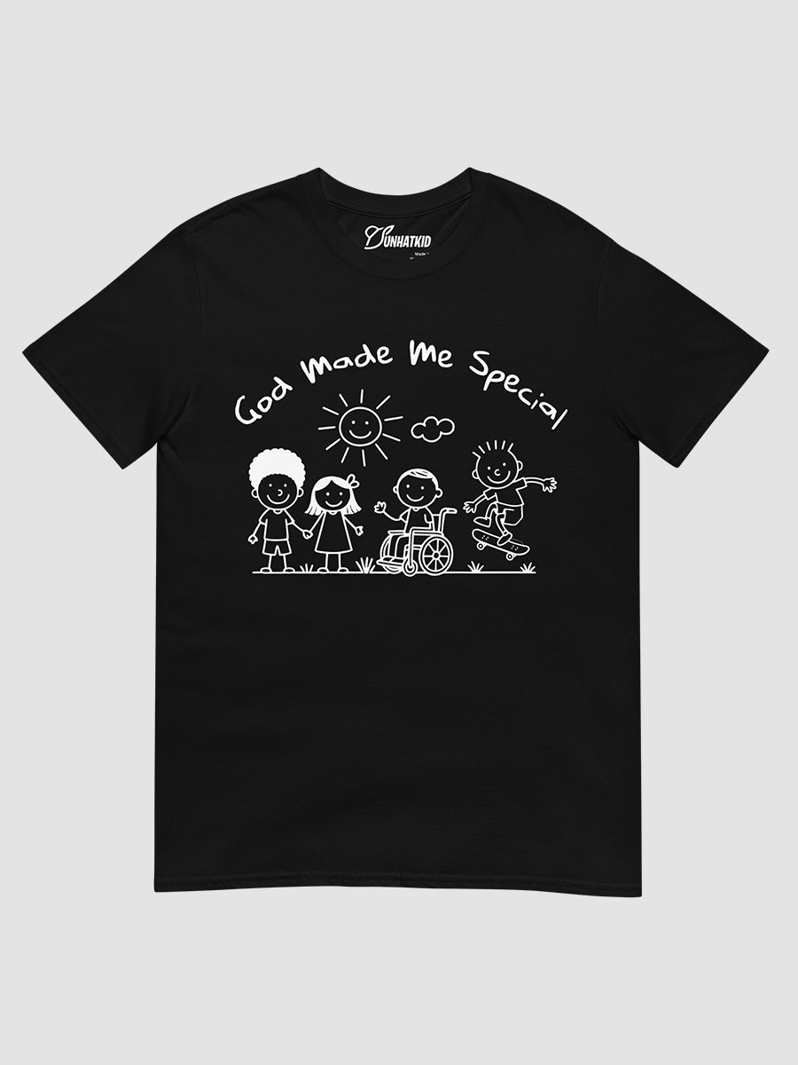 God Made Me Special T-Shirt Black product image (1)