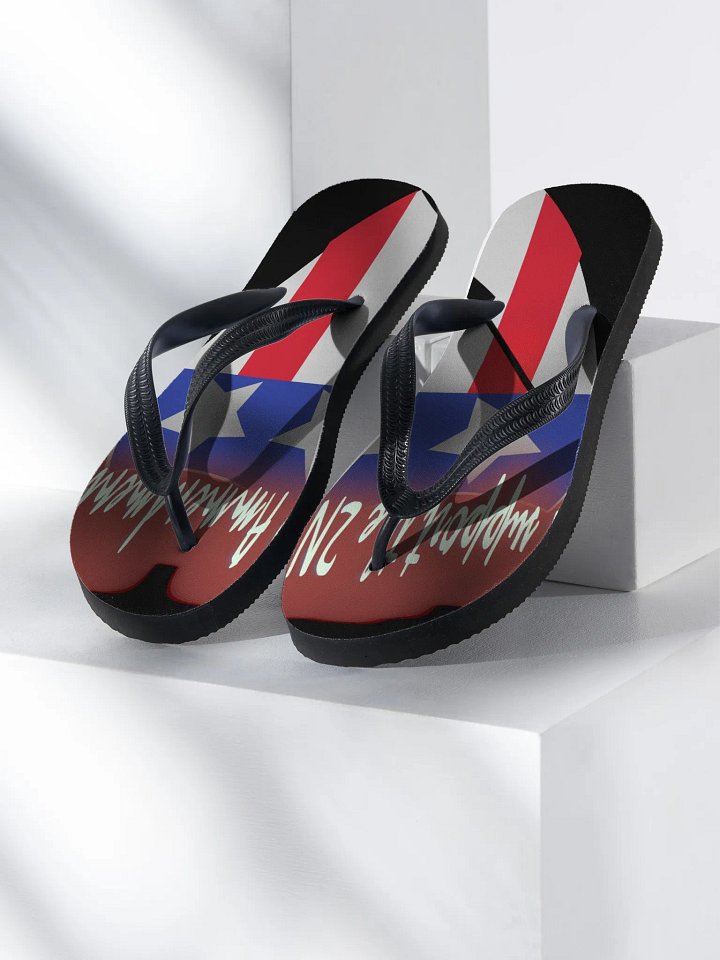 Patriot's Pride Flip-Flops (I support the 2nd Ammend) product image (1)
