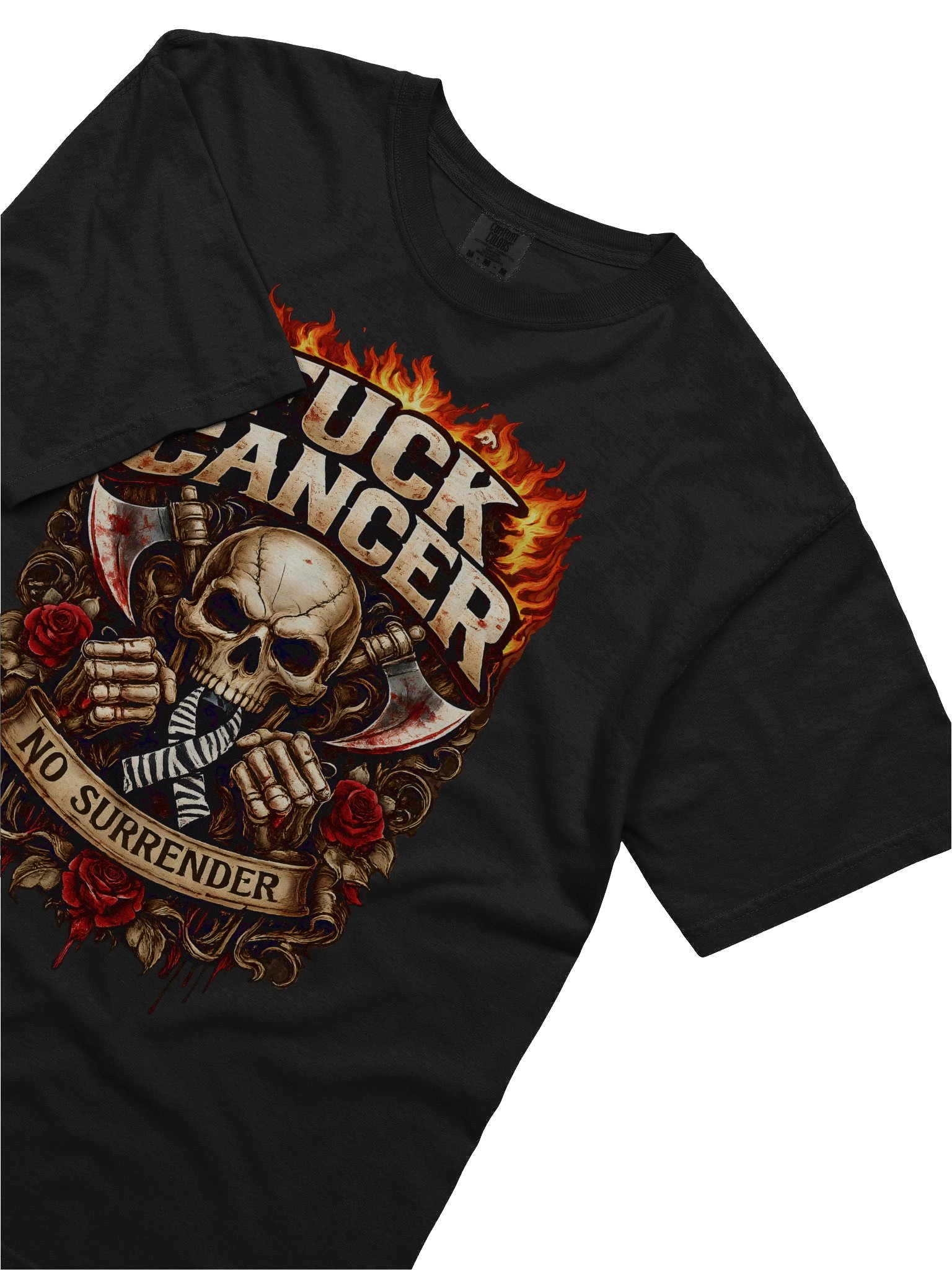 NO SURRENDER “F*CK CANCER” HOODIE (Zebra Ribbon Edition) product image (5)