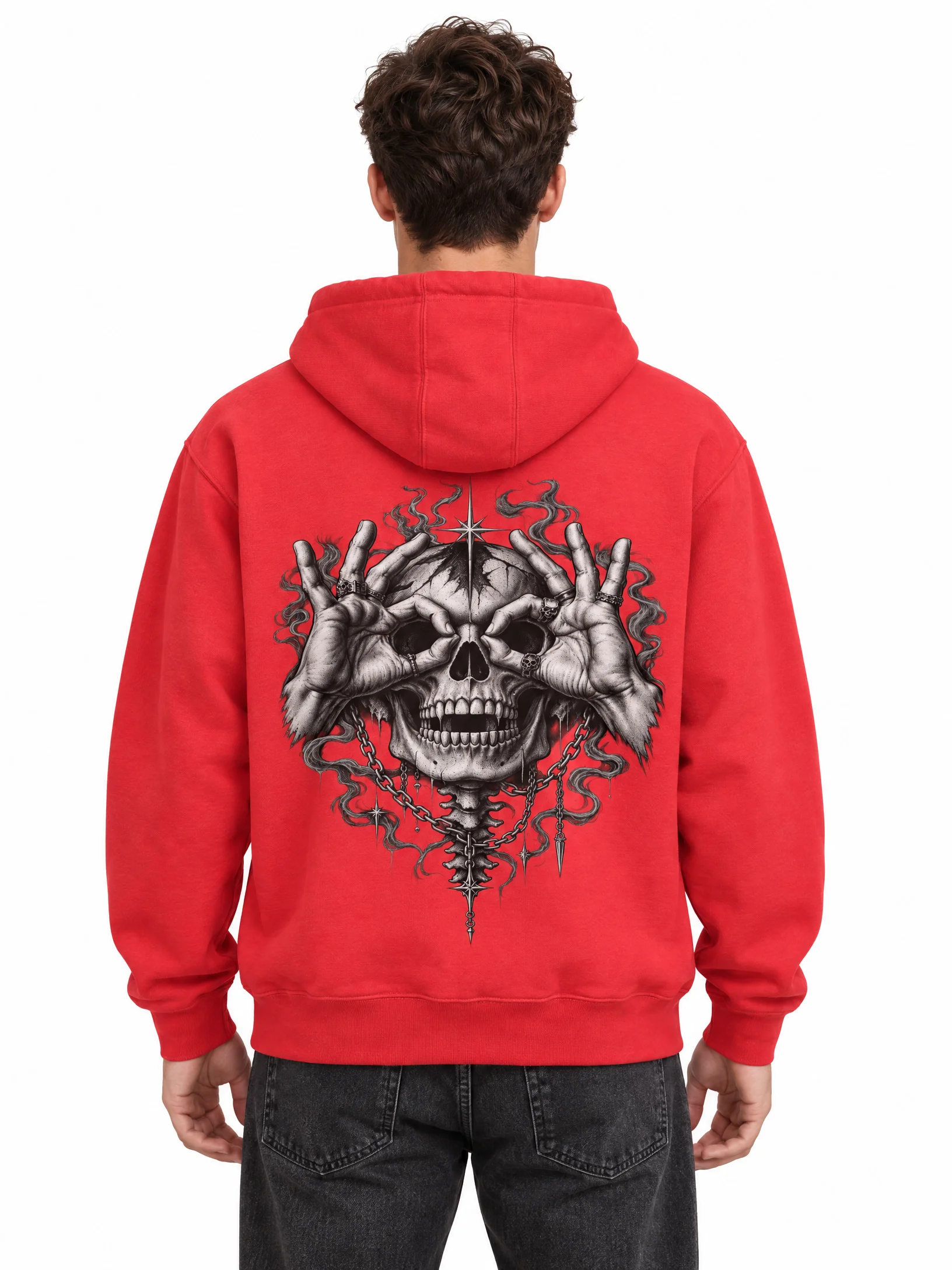 Dark Rose & Mystic Skull Hoodie | Gothic Surrealism product image (2)