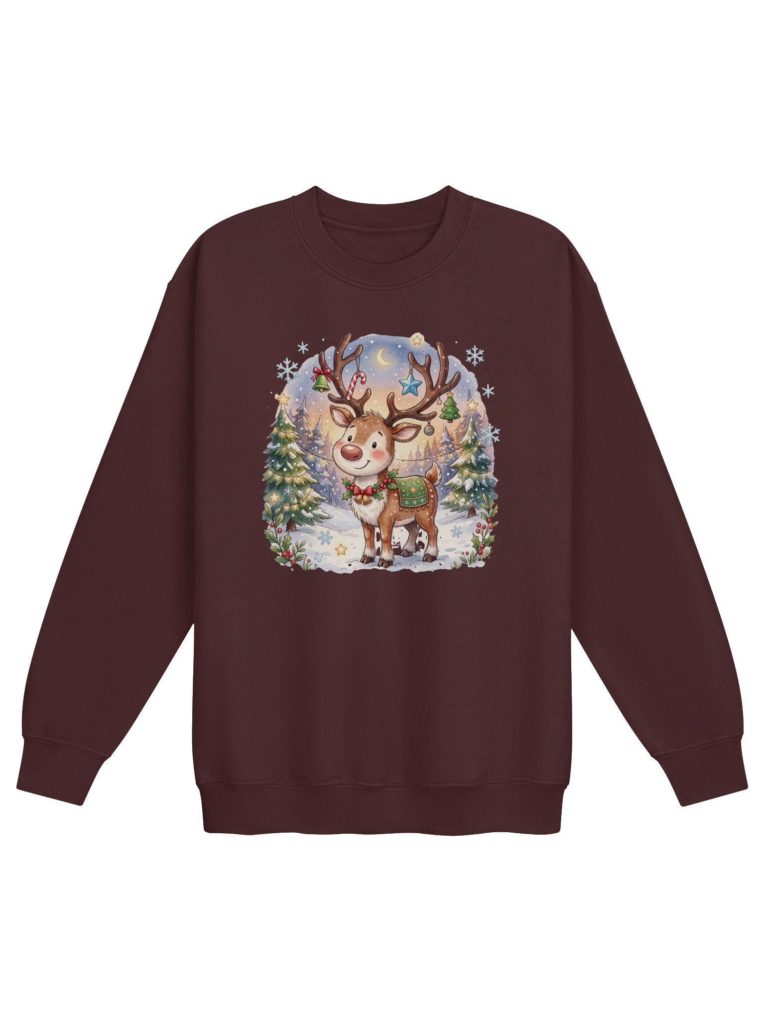 Kids Cute Reindeer Christmas Sweatshirt product image (2)