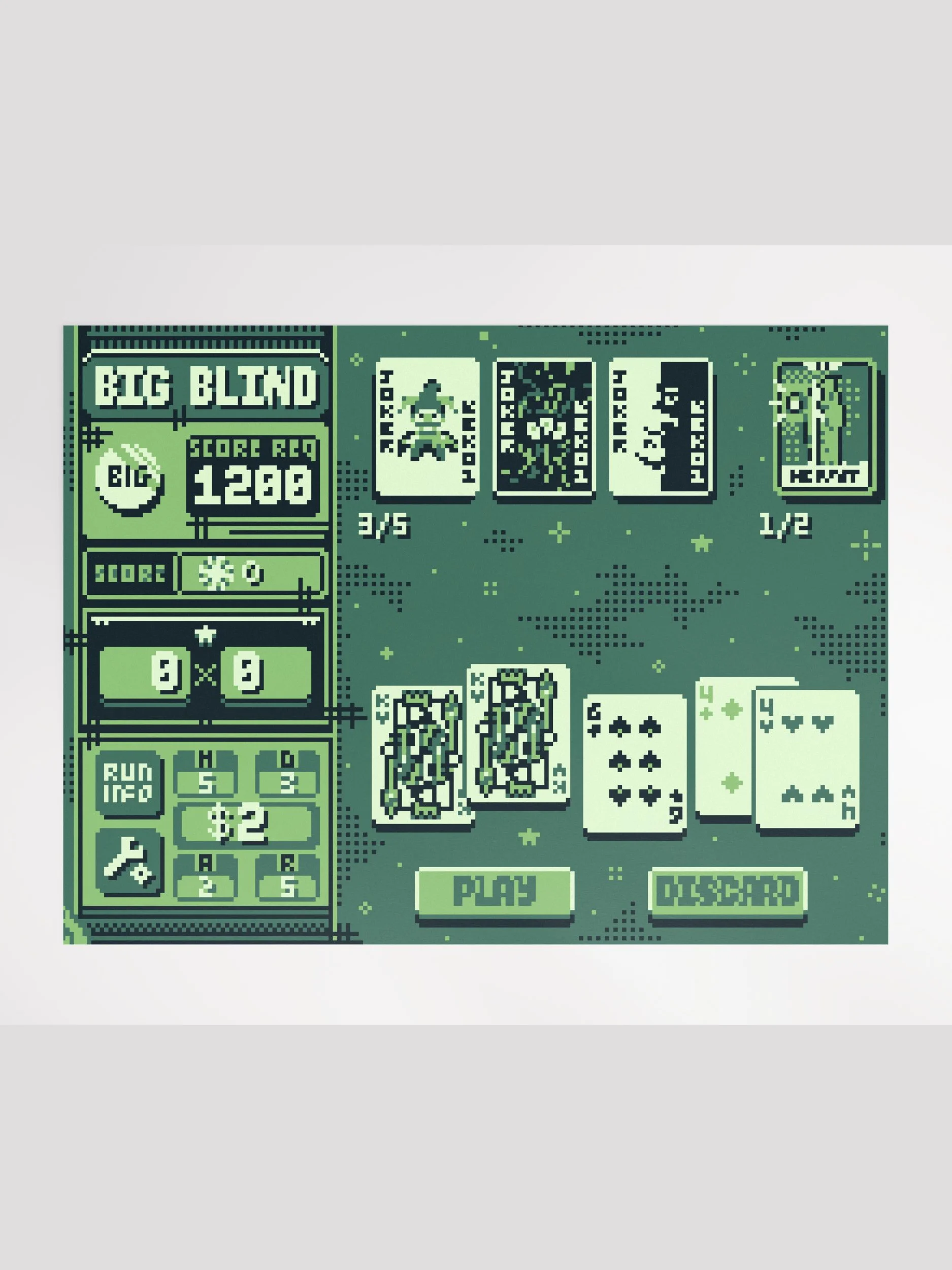 gameboy balatro print product image (1)