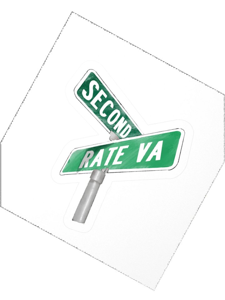 Second Rate VA Street Sign Kiss Cut Stickers product image (6)