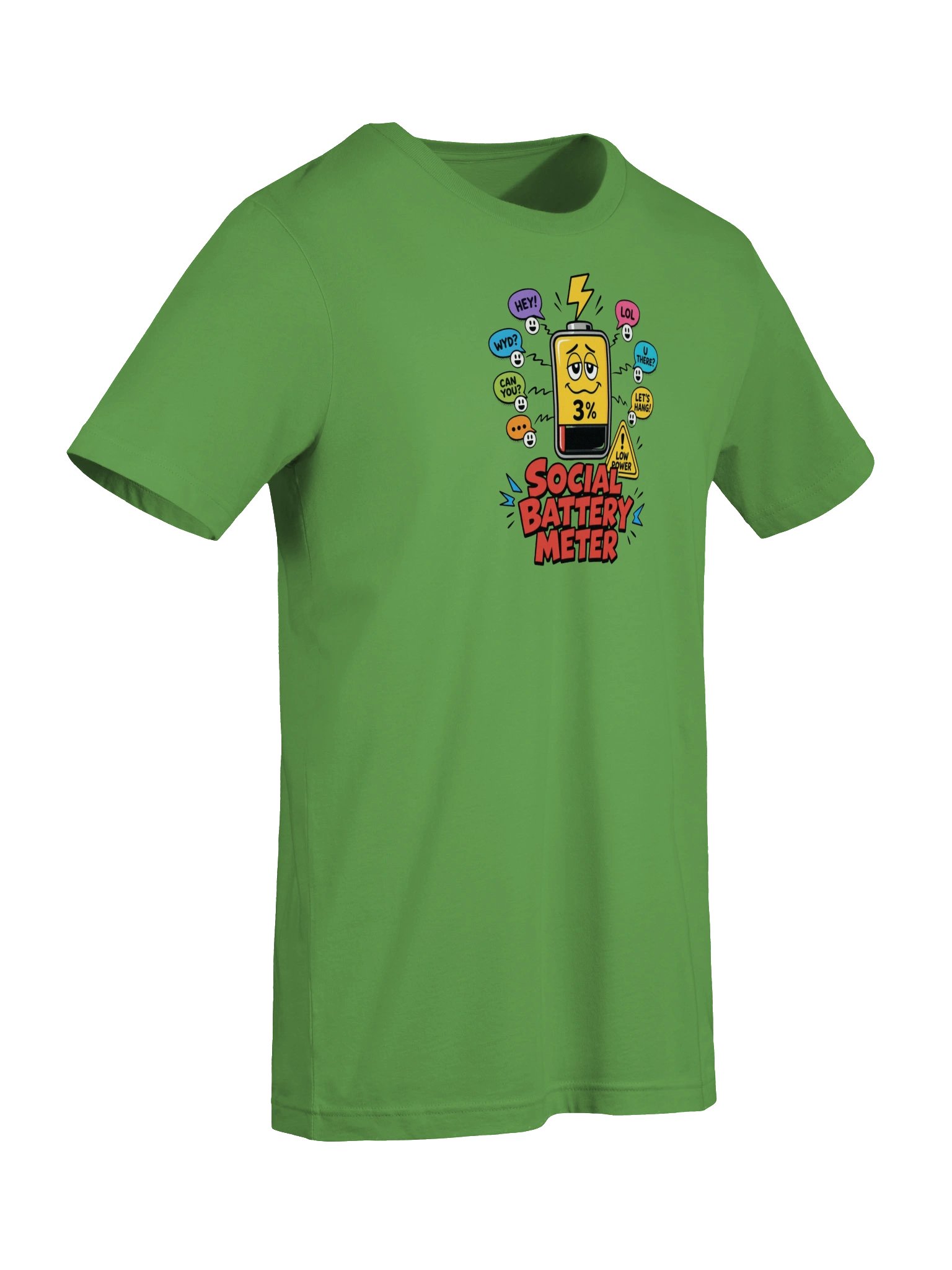 UnspokenMinds: Social Battery Meter Tee product image (7)