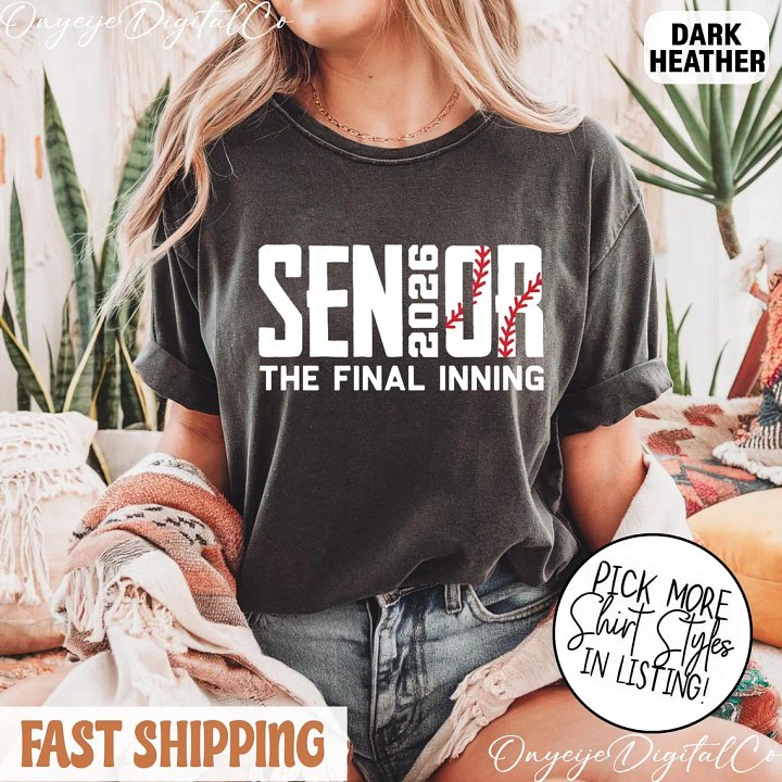 Senior 2026 Baseball Graduation Shirt - The Final Inning product image (1)