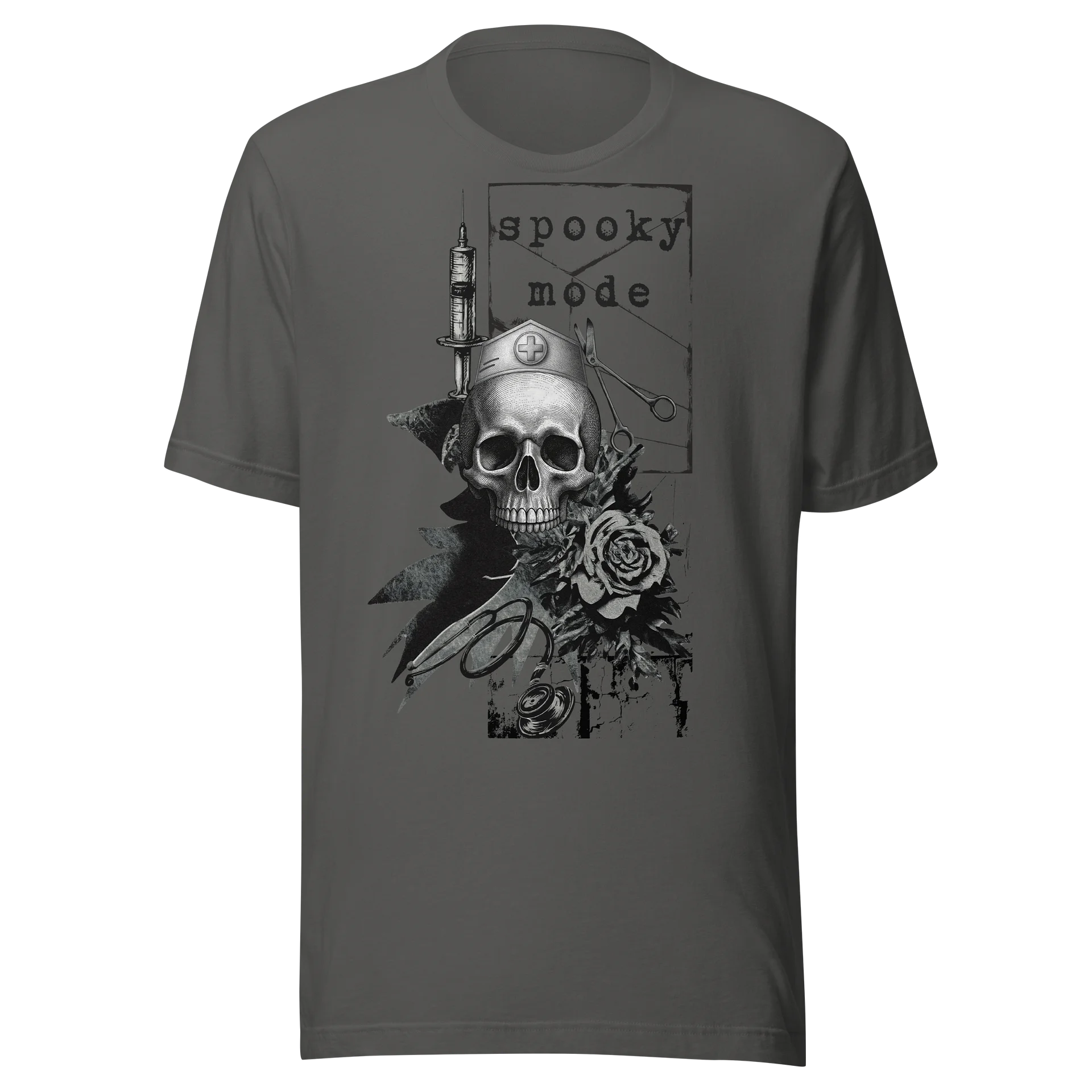 Spooky Mode Nurse Skull Tee product image (1)