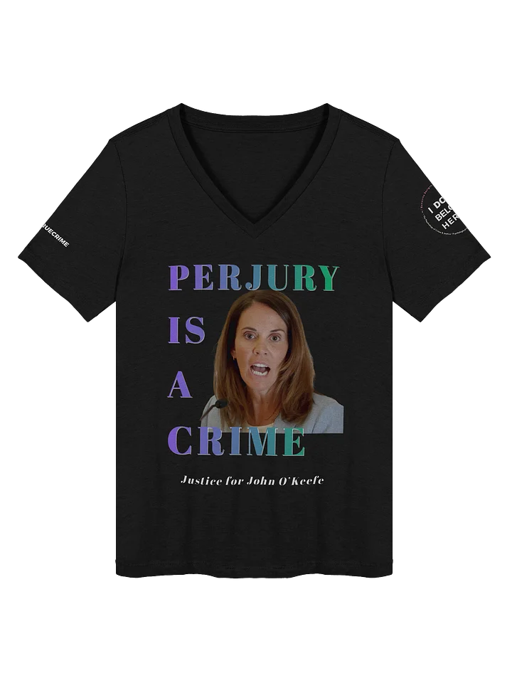 Perjury is a Crime - Women's Black V-Neck T-Shirt product image (1)