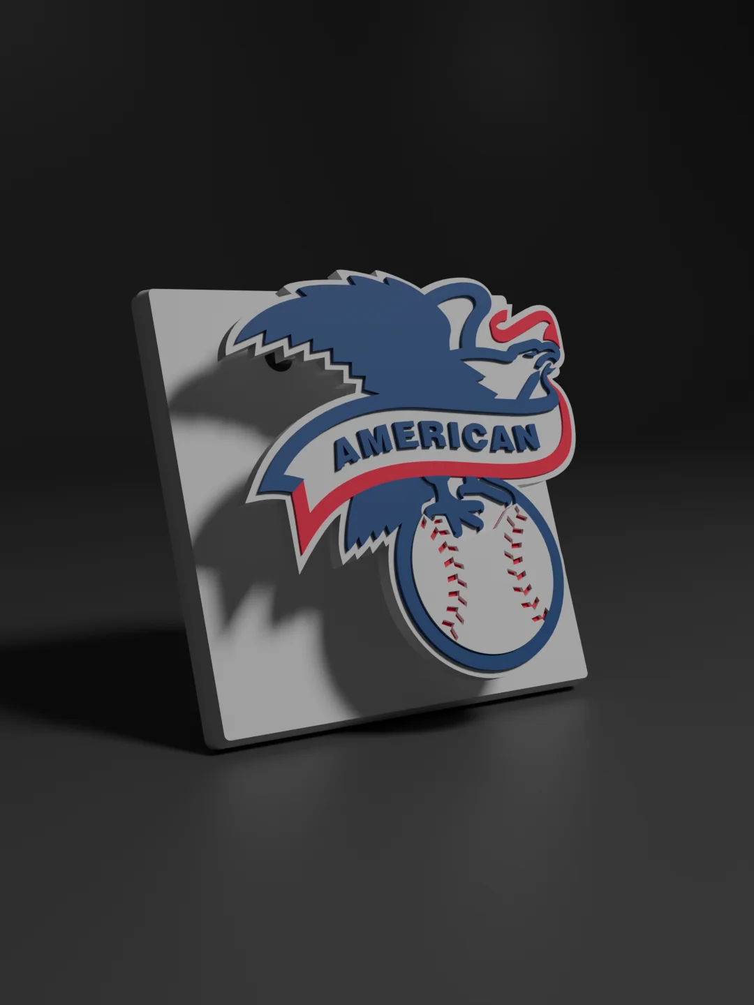 MLB American League 3D Printed Floating Logo Sign (Digital File Only) product image (1)