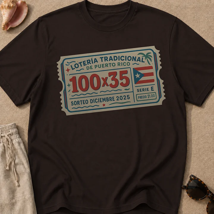 100x35 Boleto de Lotería Camiseta Unisex product image (1)