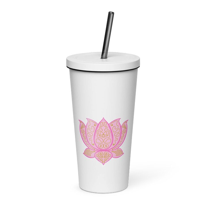 Golden Lotus Insulated Tumbler product image (1)