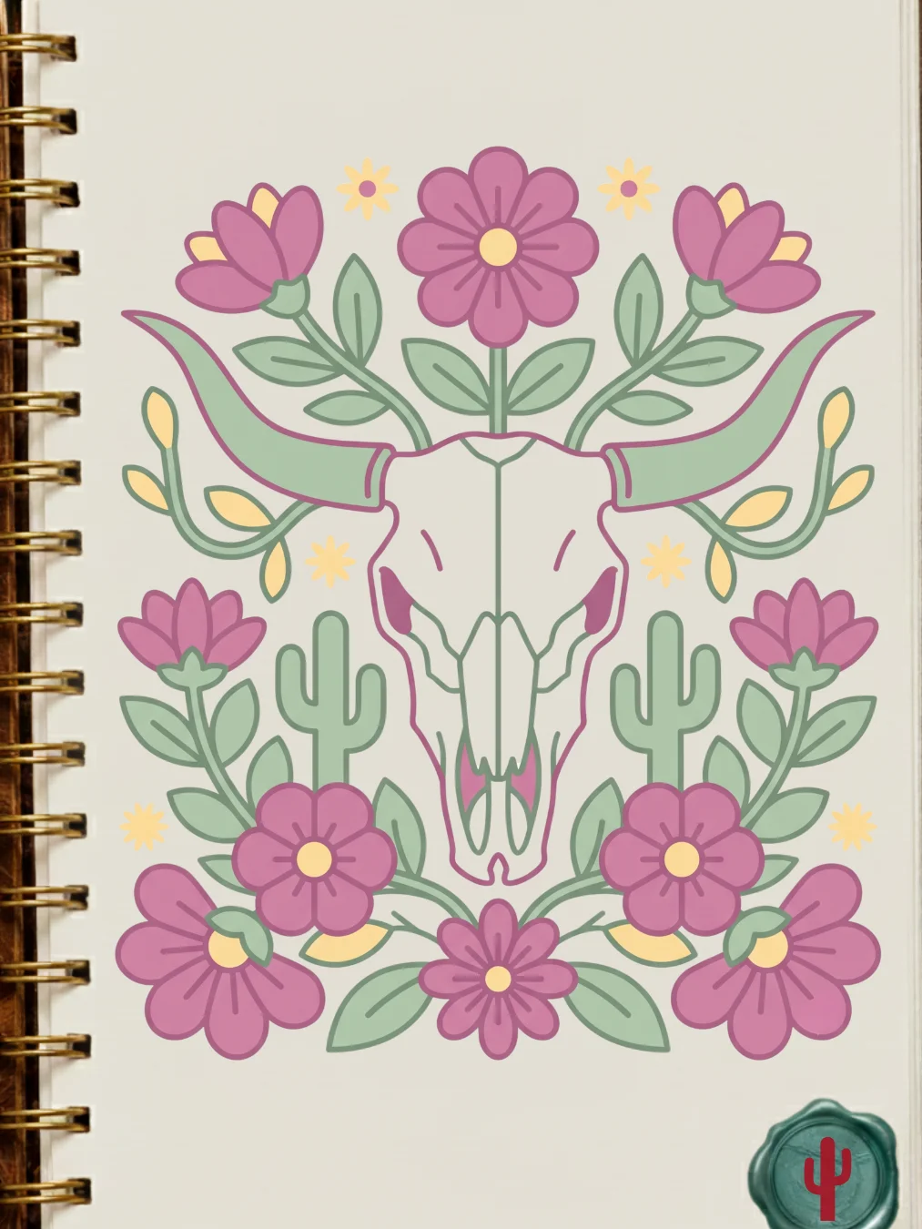 Floral Cow Skull product image (4)
