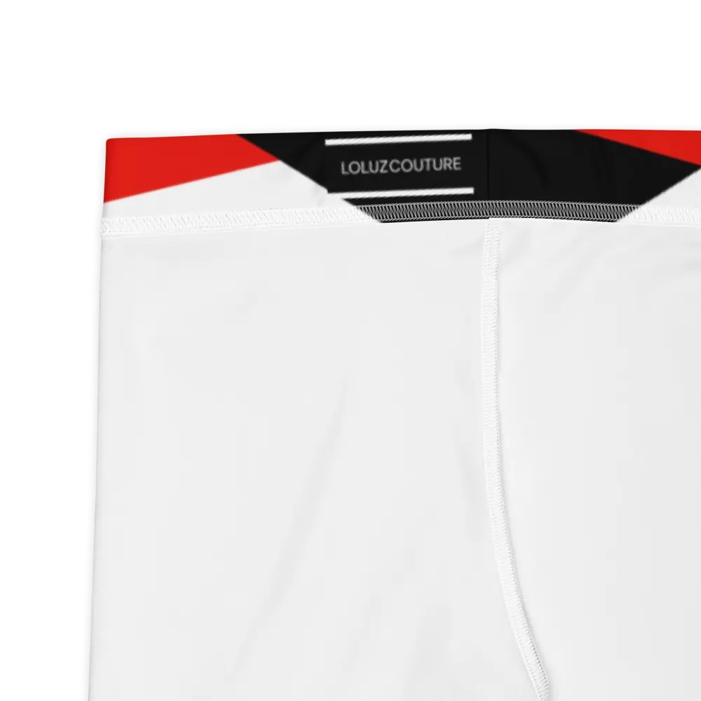 Black/Red/White Bent Line Leggings product image (7)