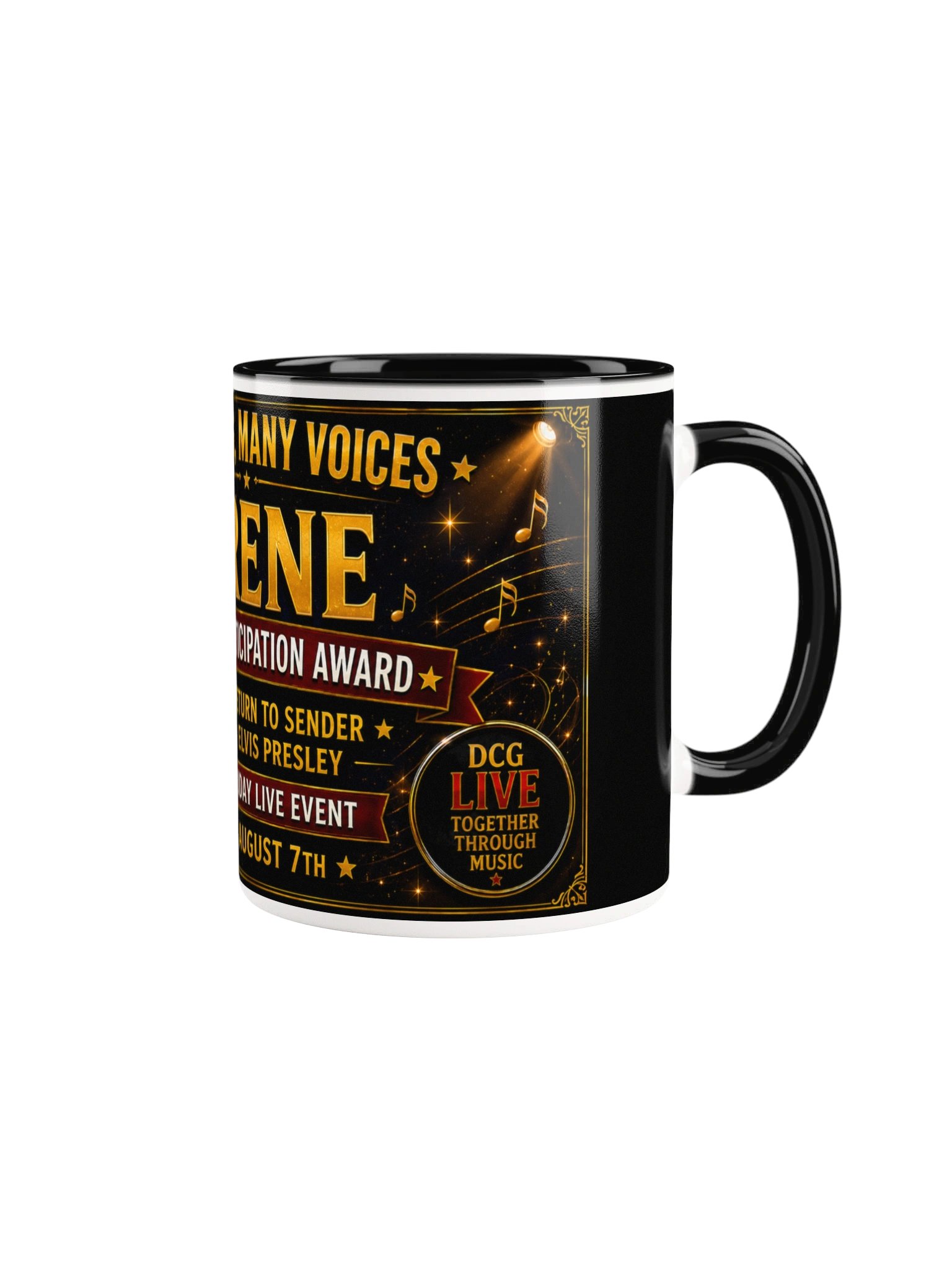 DCG MEMBERS BANNER COFFEE MUG. 'ONE SONG MANY VOICES' LIVE SHOW product image (5)